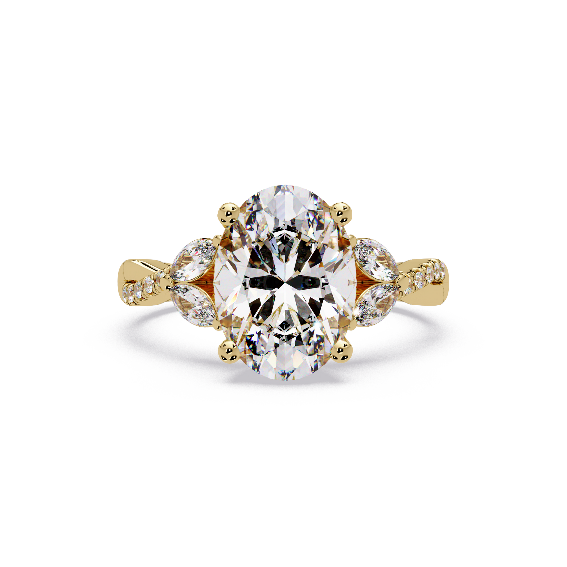 Oval Cut Lab Grown Diamond Engagement Ring