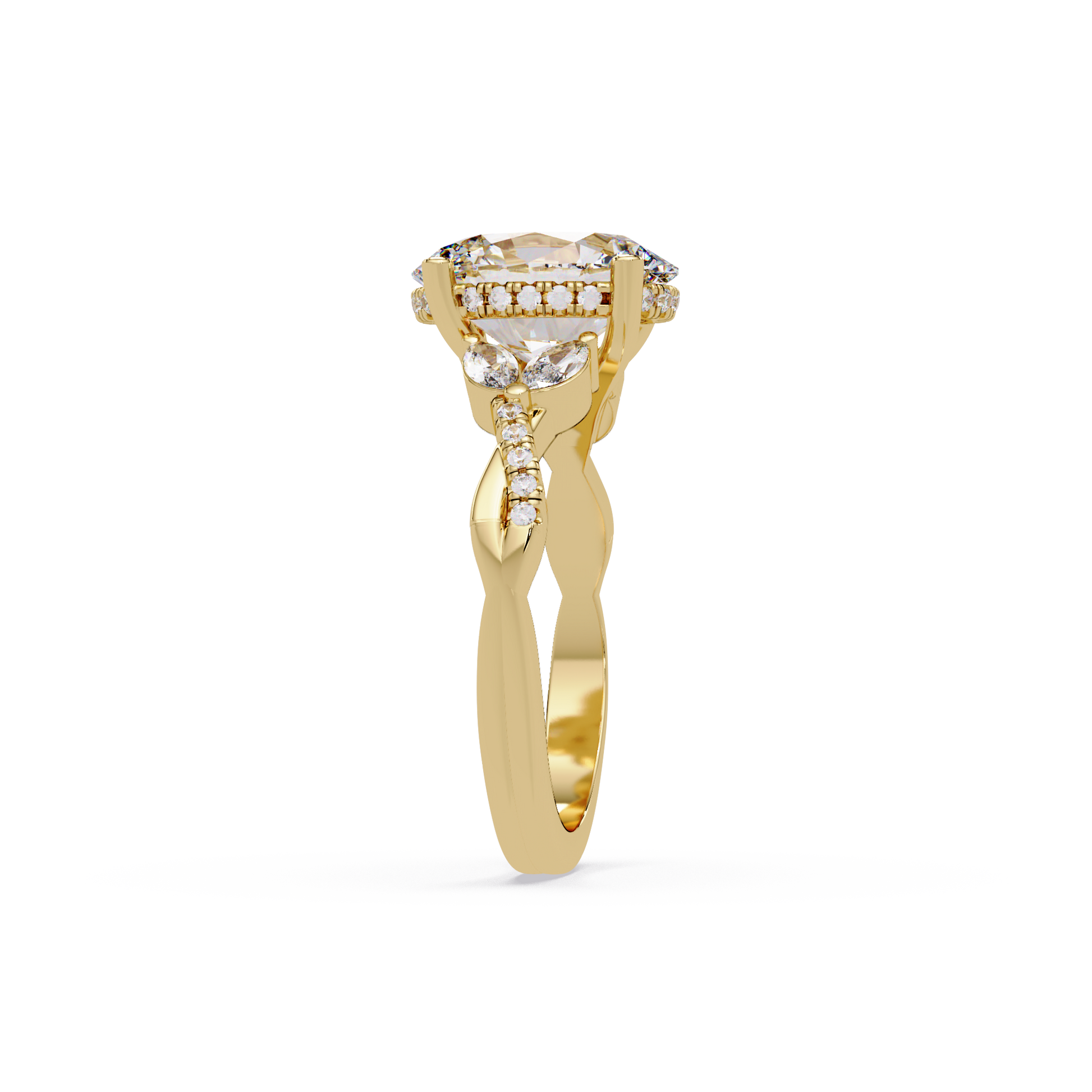 Oval Cut Lab Grown Diamond Engagement Ring