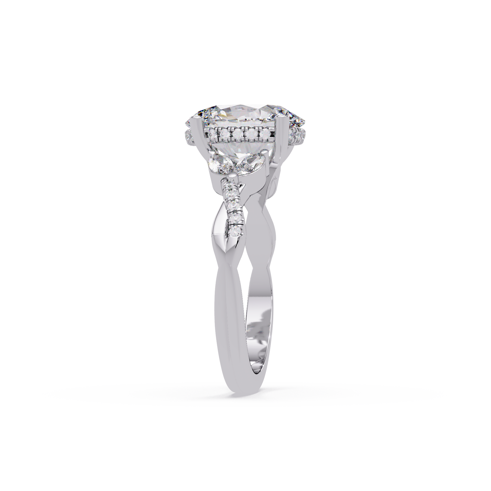 Oval Cut Lab Grown Diamond Engagement Ring
