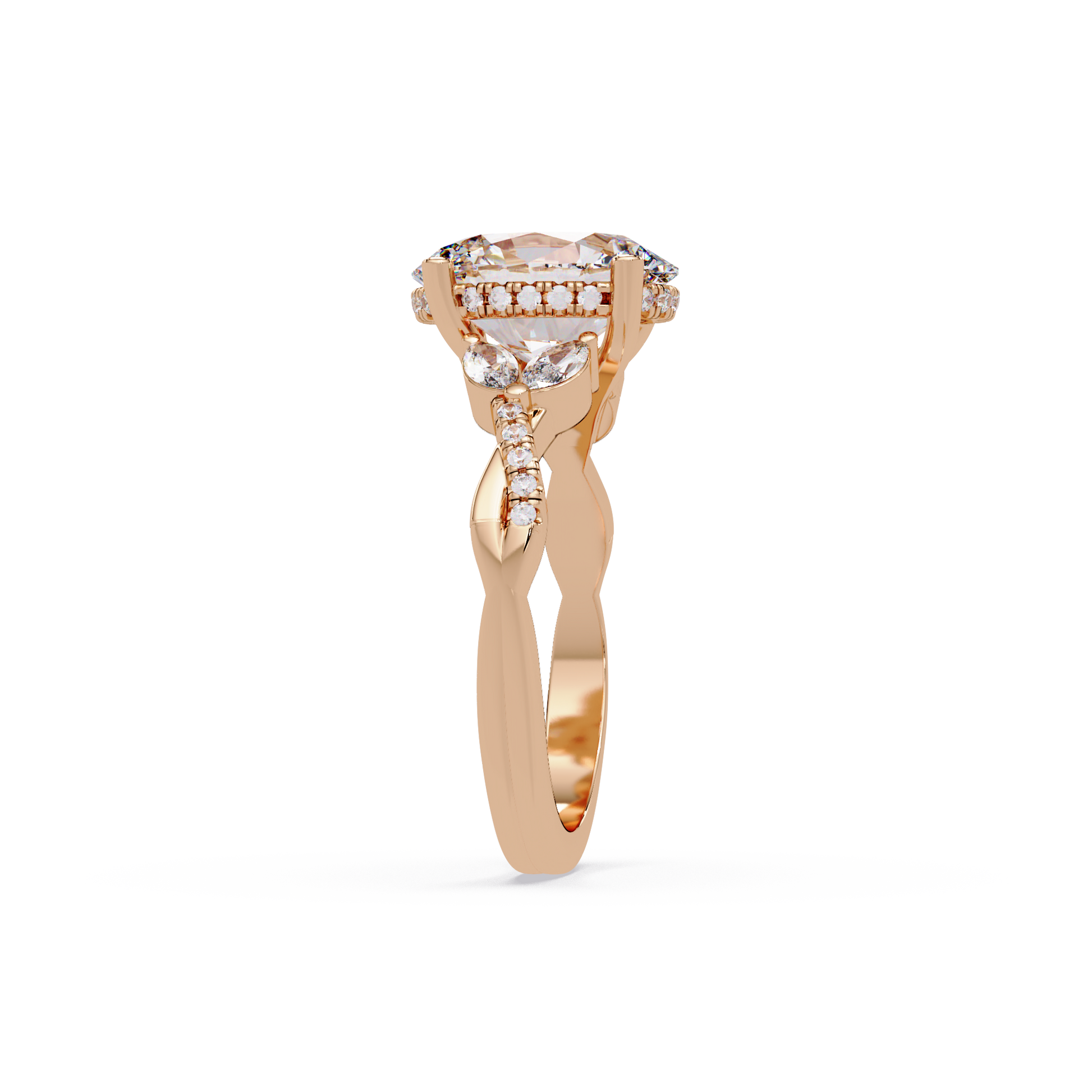 Oval Cut Lab Grown Diamond Engagement Ring