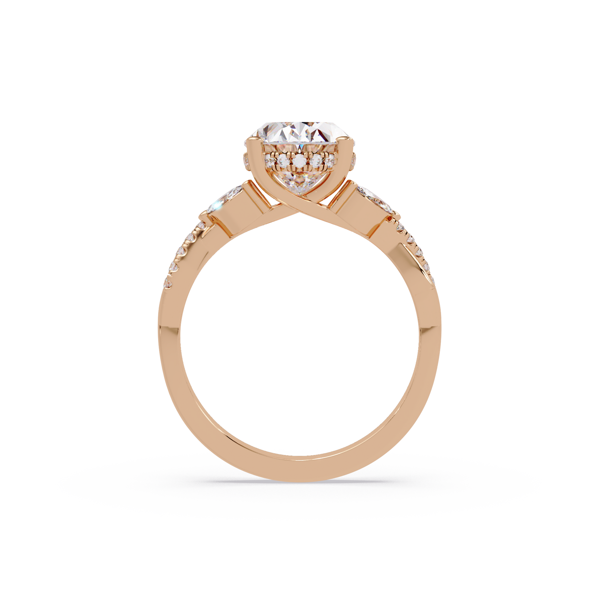 Oval Cut Lab Grown Diamond Engagement Ring