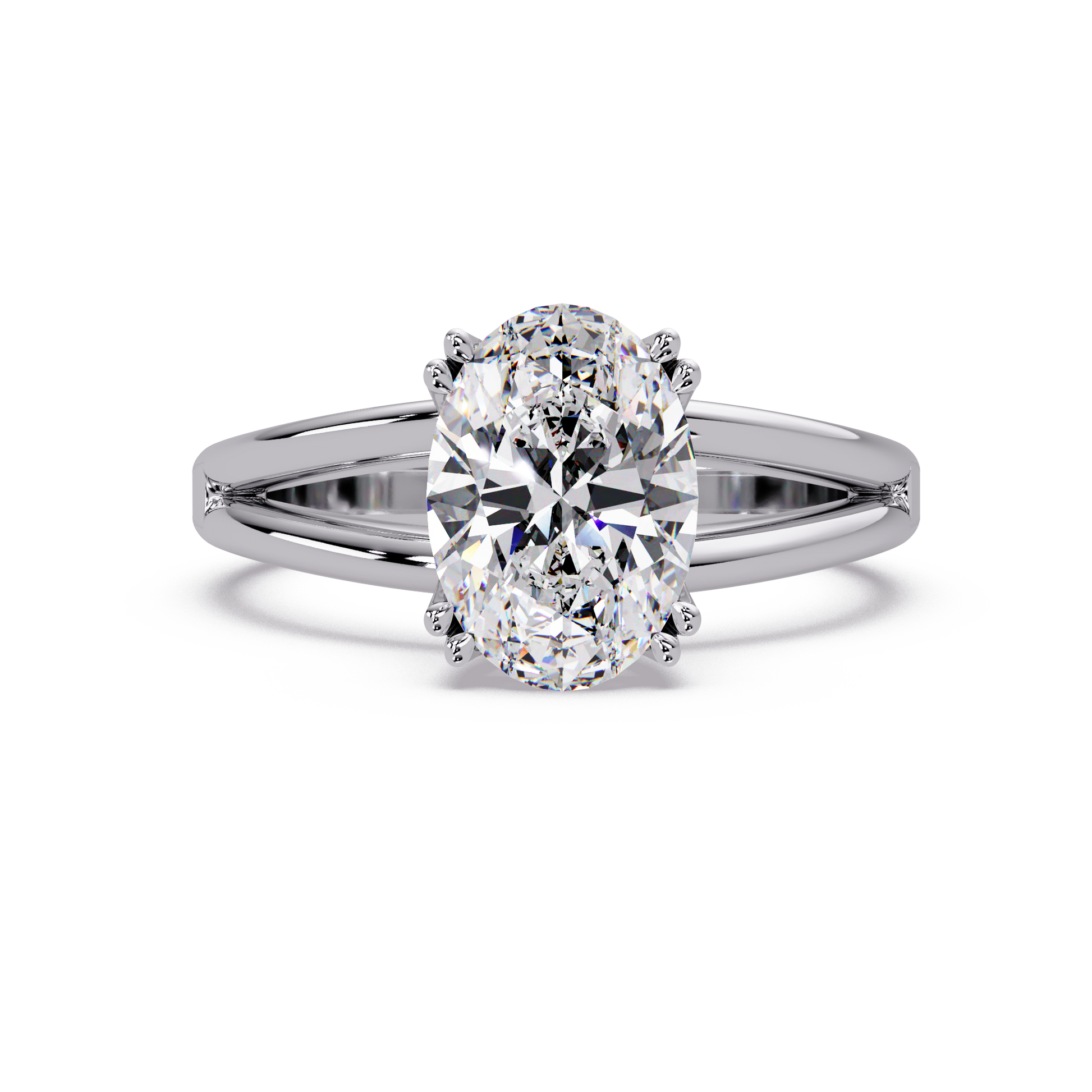 Oval Cut Lab Grown Diamond Engagement Solitaire Ring
