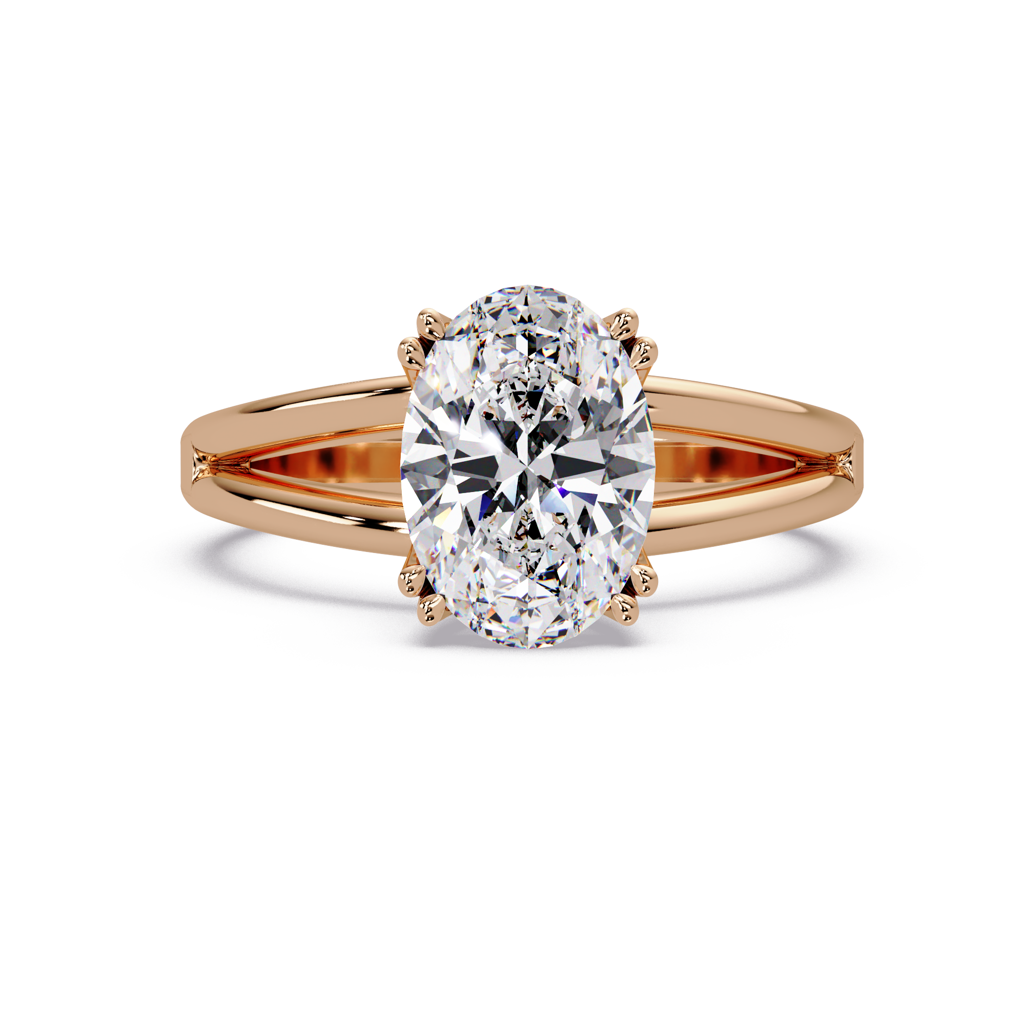 Oval Cut Lab Grown Diamond Engagement Solitaire Ring