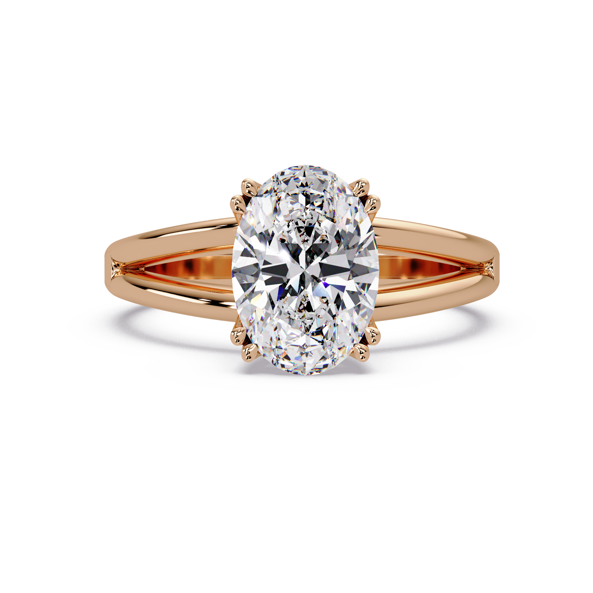 Oval Cut Lab Grown Diamond Engagement Solitaire Ring