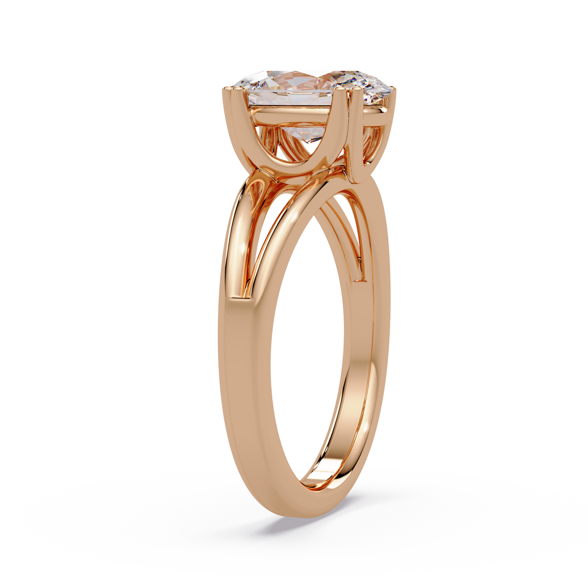Oval Cut Lab Grown Diamond Engagement Solitaire Ring