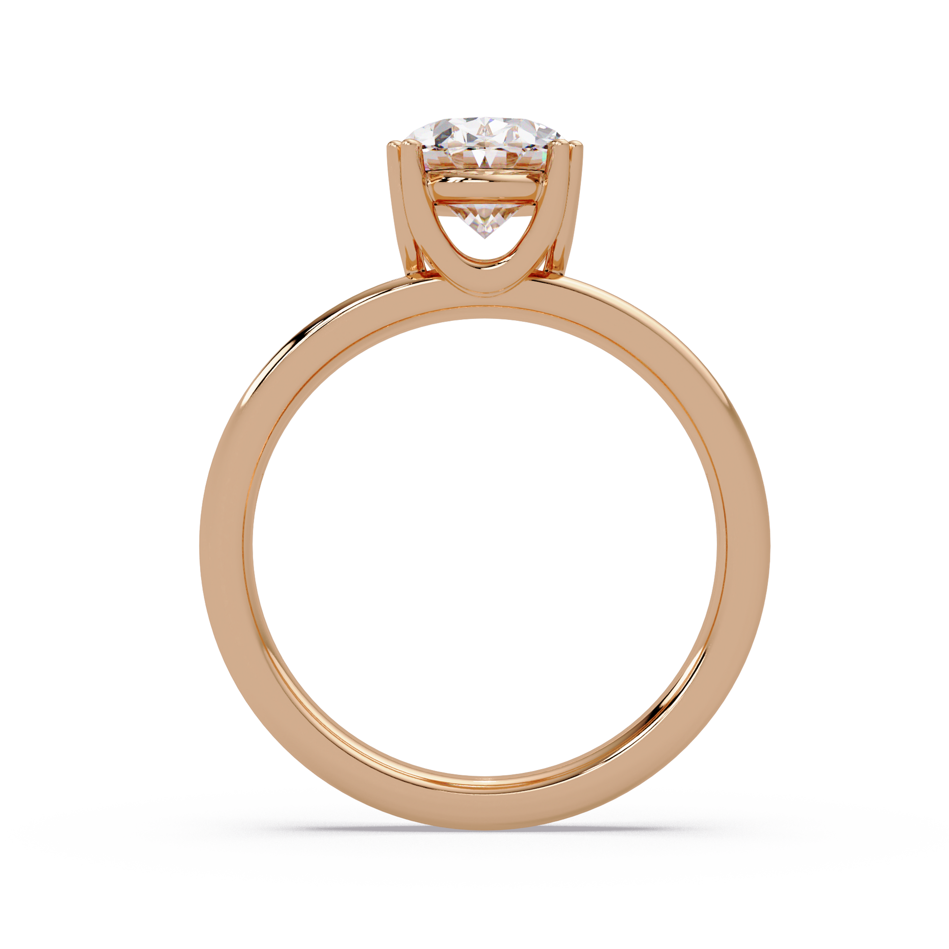 Oval Cut Lab Grown Diamond Engagement Solitaire Ring