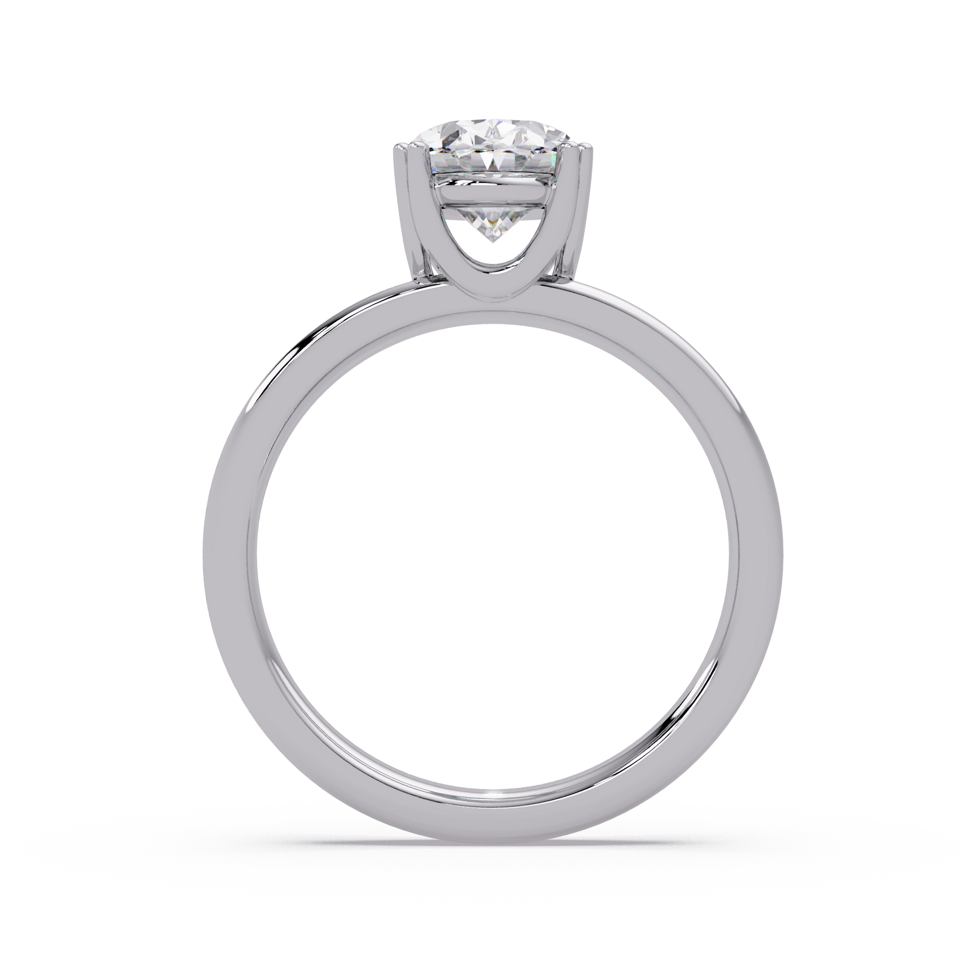 Oval Cut Lab Grown Diamond Engagement Solitaire Ring