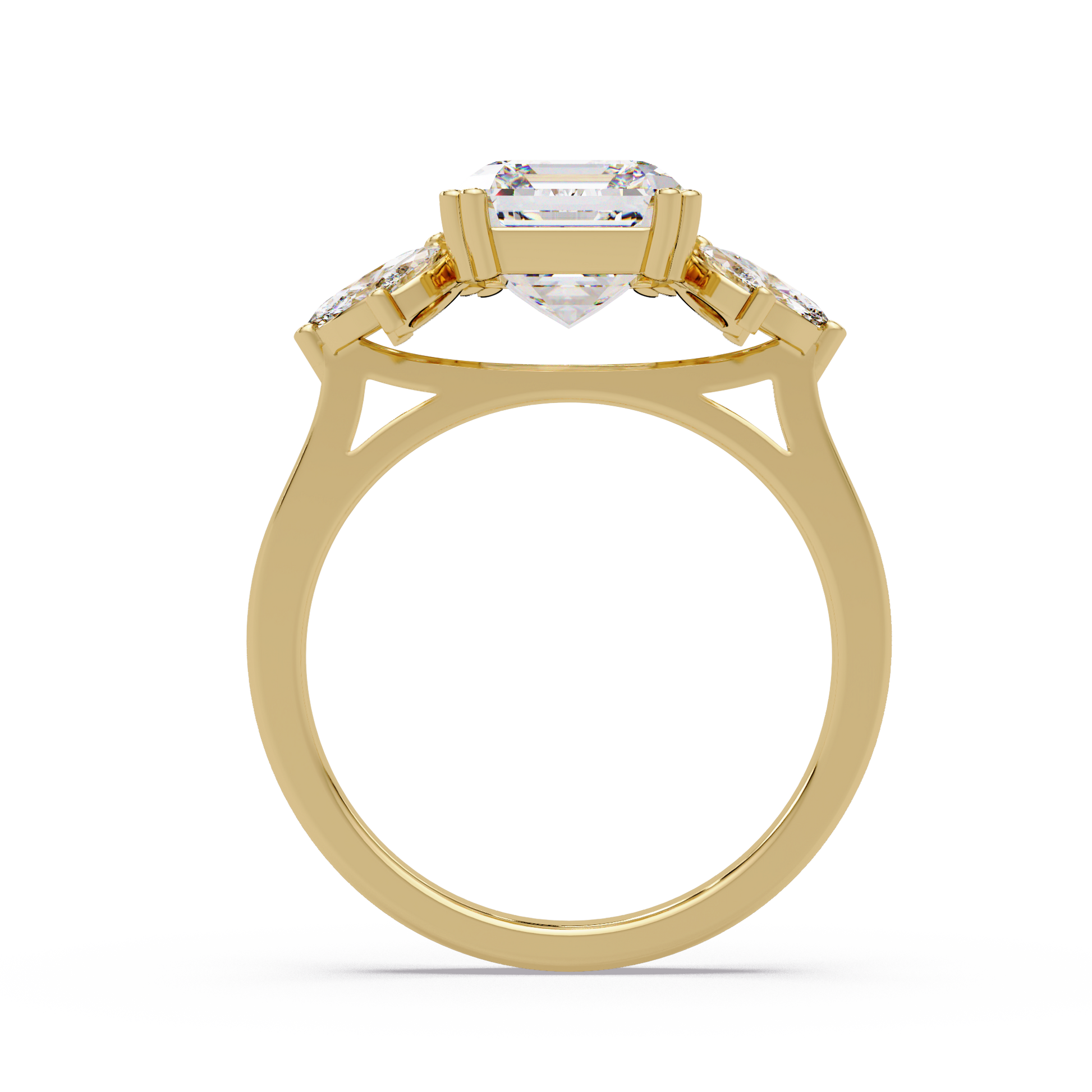 Emerald Cut Lab Grown Diamond Engagement Ring