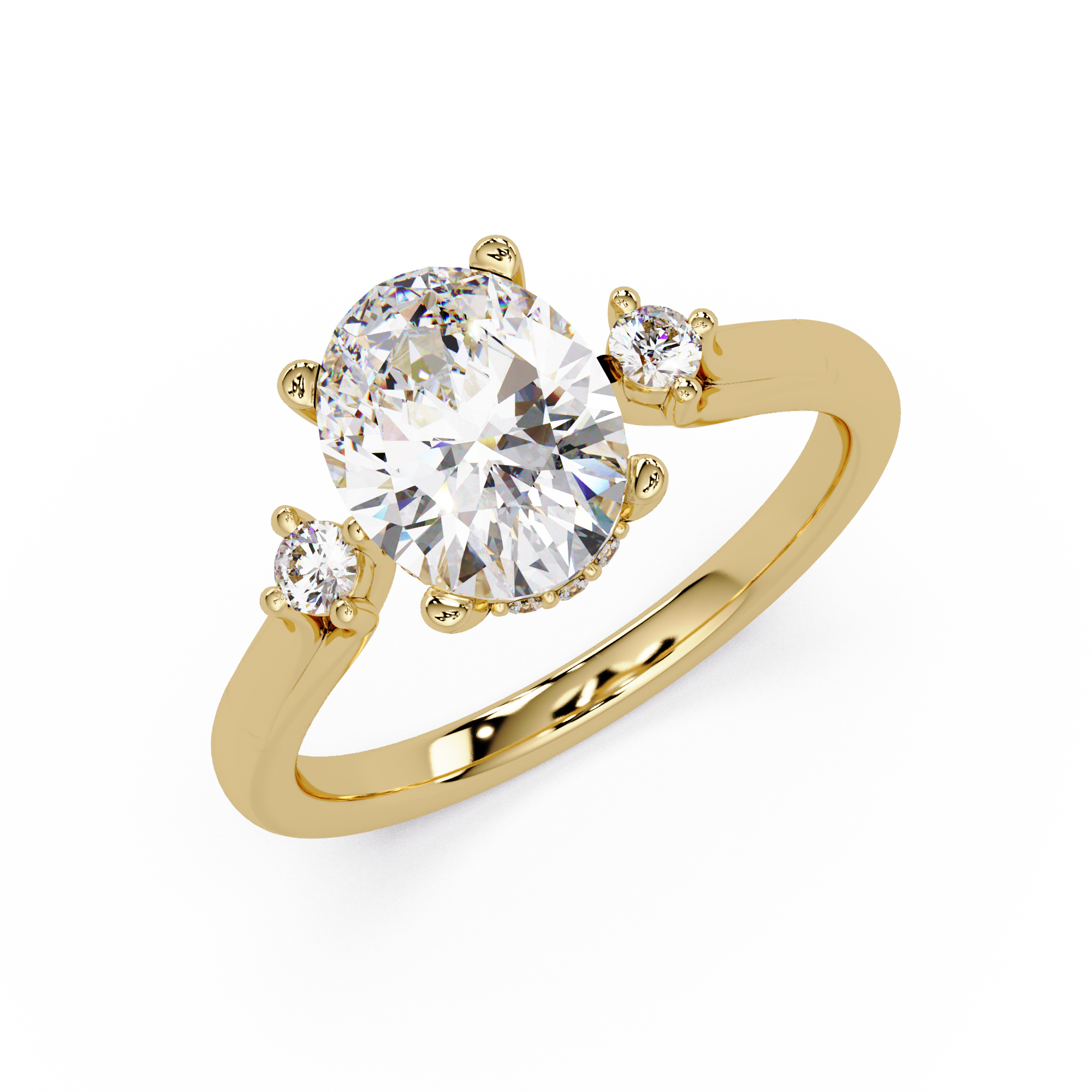 Oval Cut  Lab Grown Diamond Engagement Ring