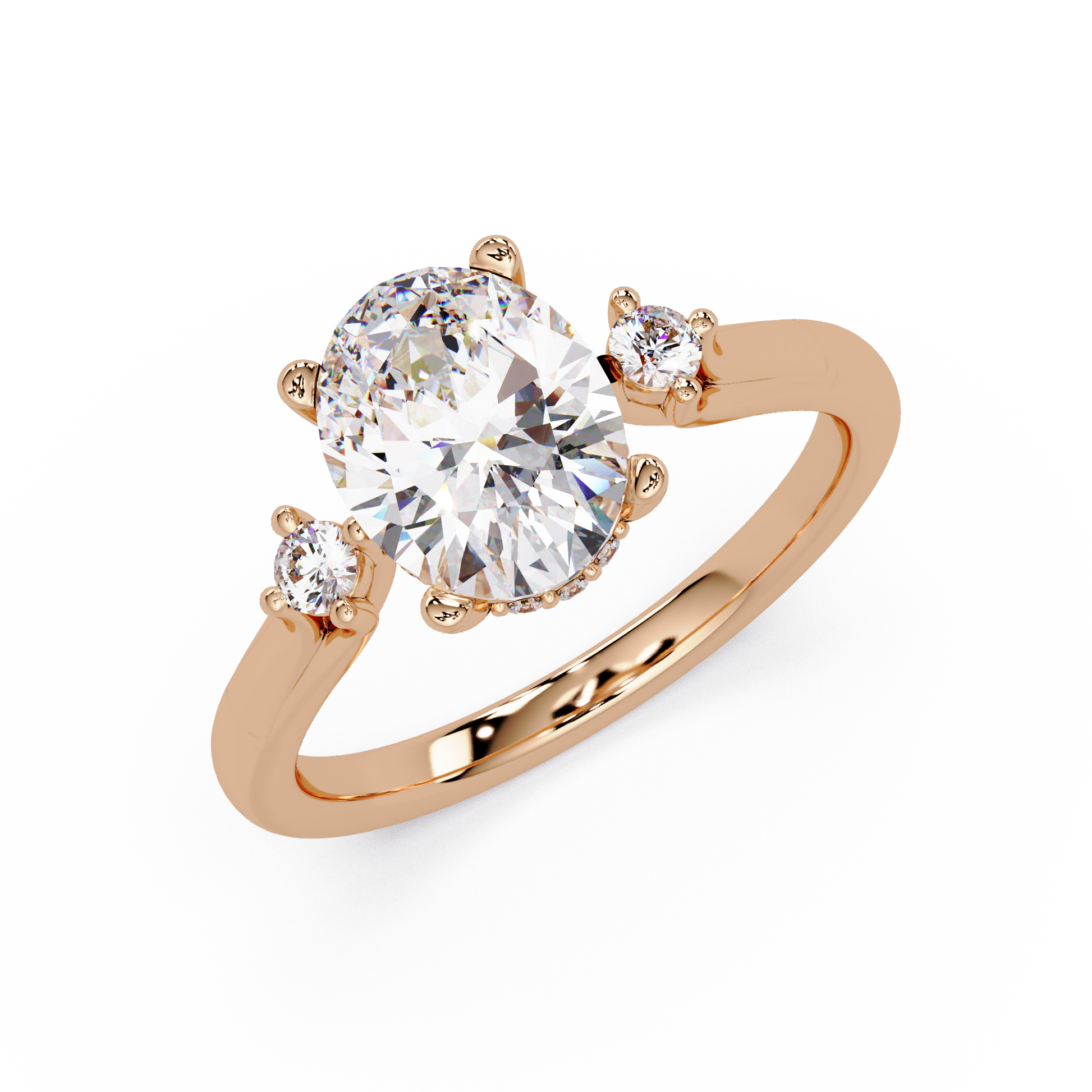 Oval Cut  Lab Grown Diamond Engagement Ring