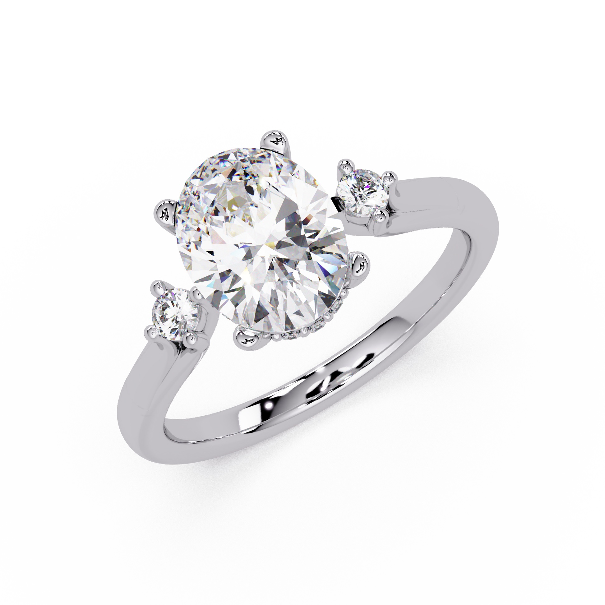 Oval Cut  Lab Grown Diamond Engagement Ring