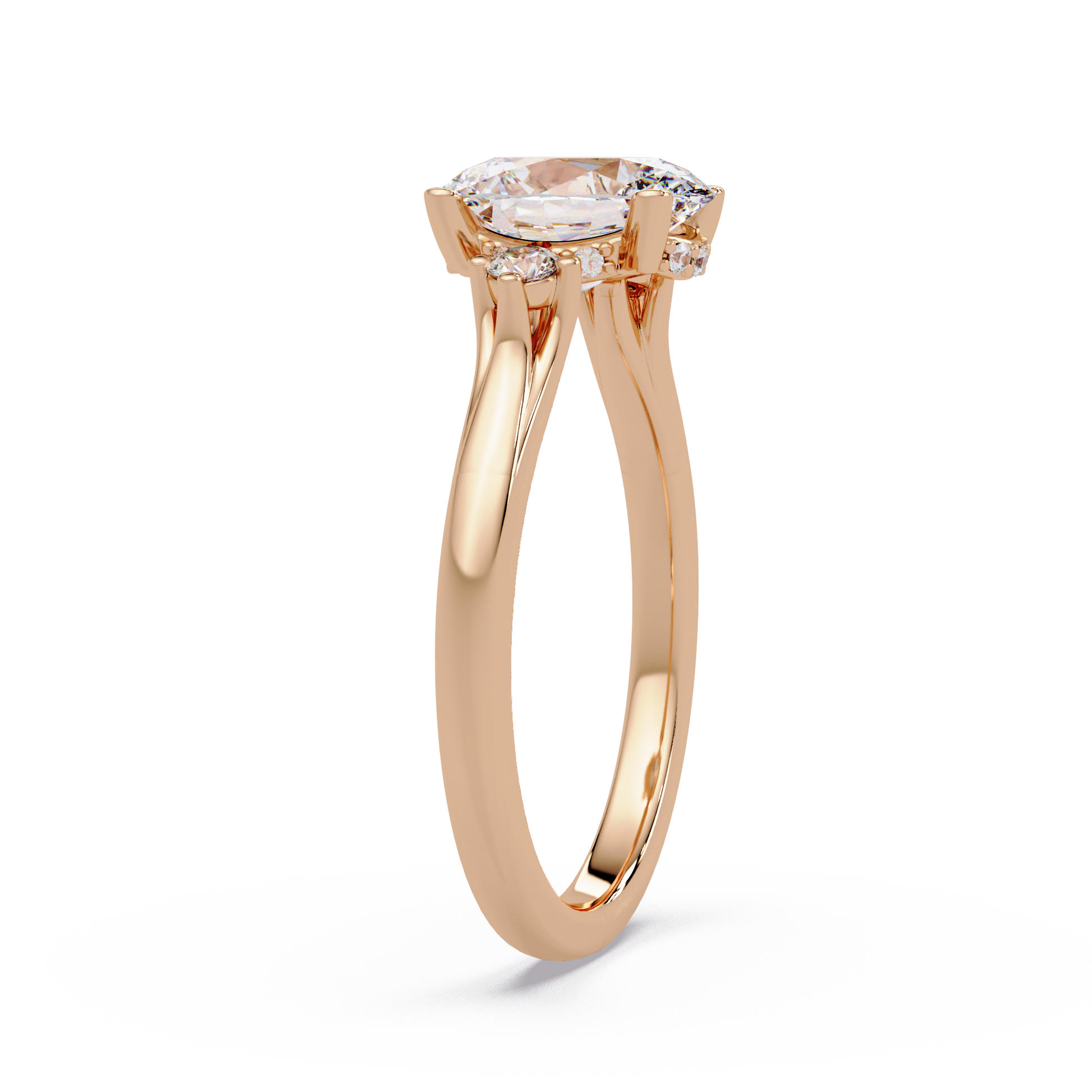 Oval Cut  Lab Grown Diamond Engagement Ring