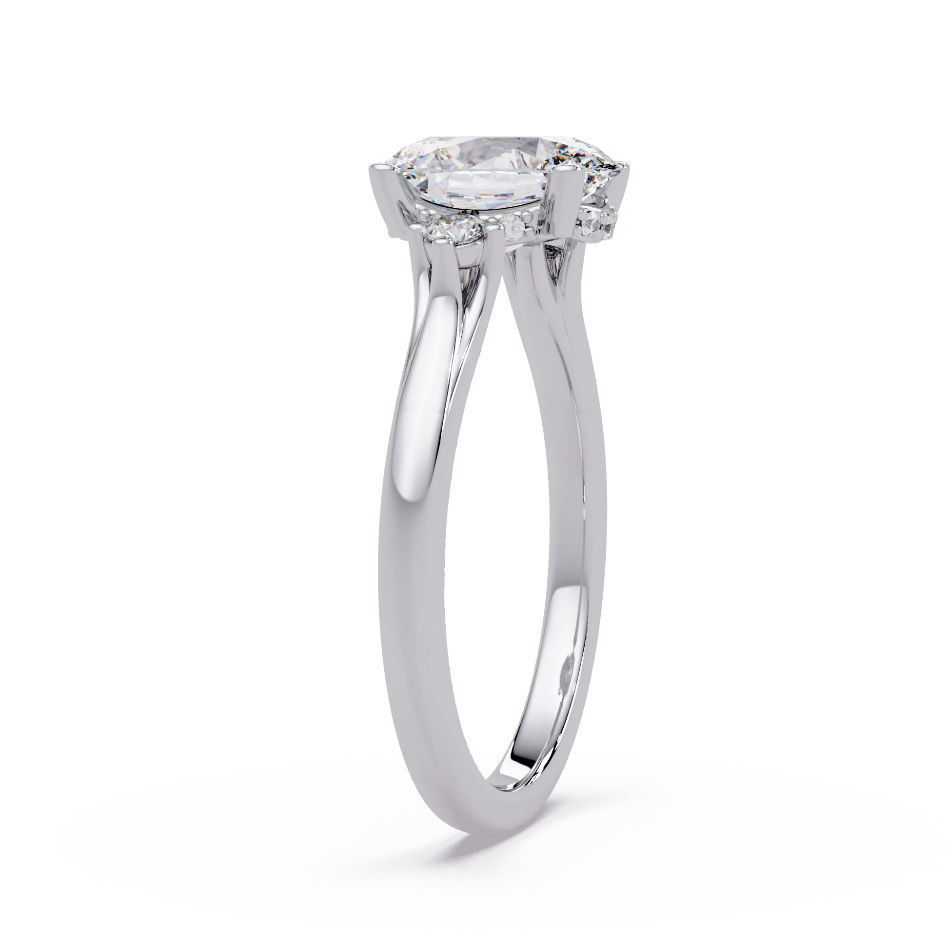 Oval Cut  Lab Grown Diamond Engagement Ring