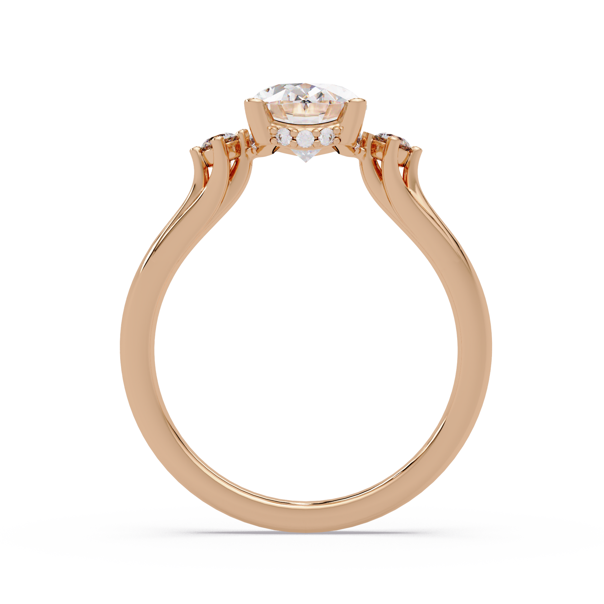 Oval Cut  Lab Grown Diamond Engagement Ring
