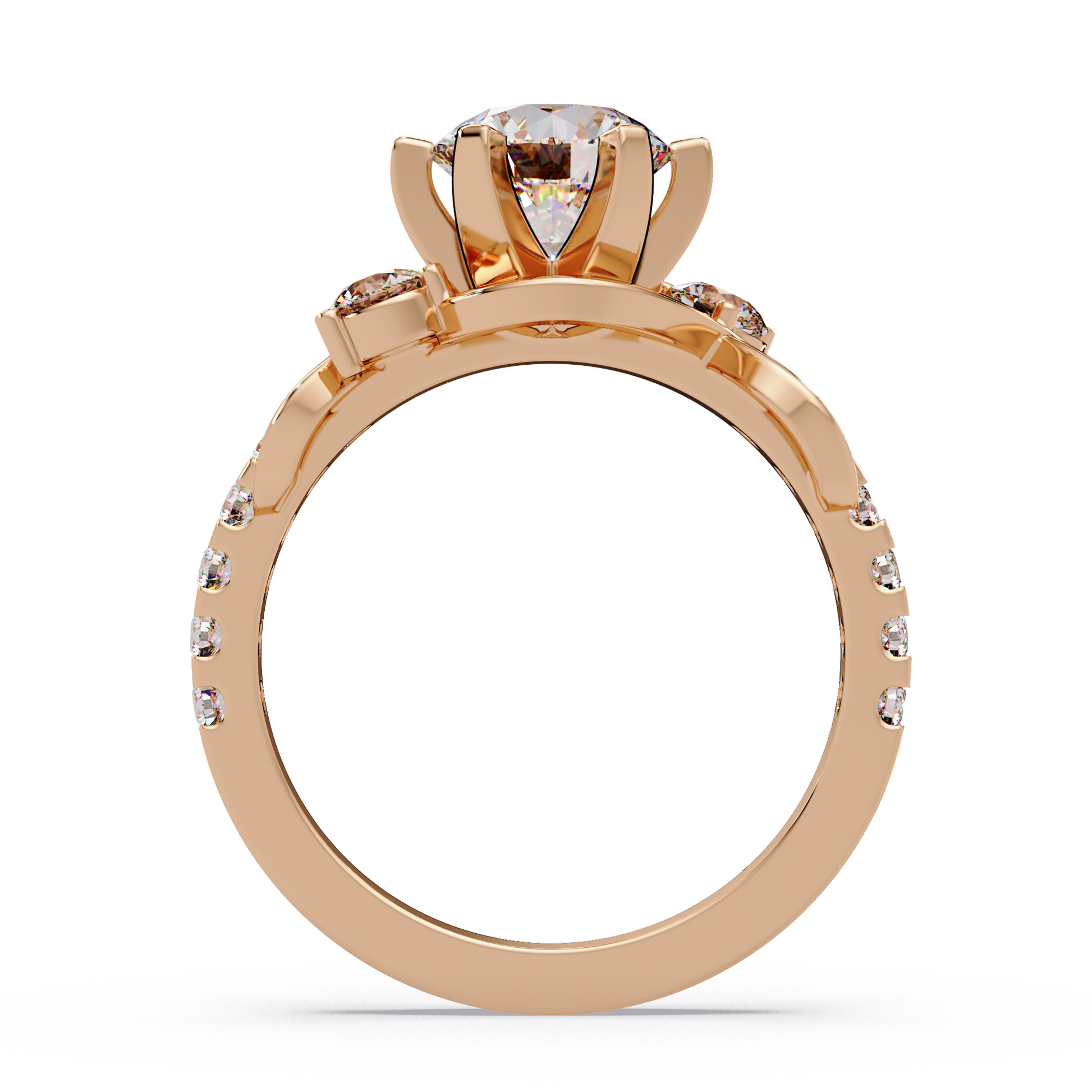 Round Cut Lab Grown Diamond Engagement Ring
