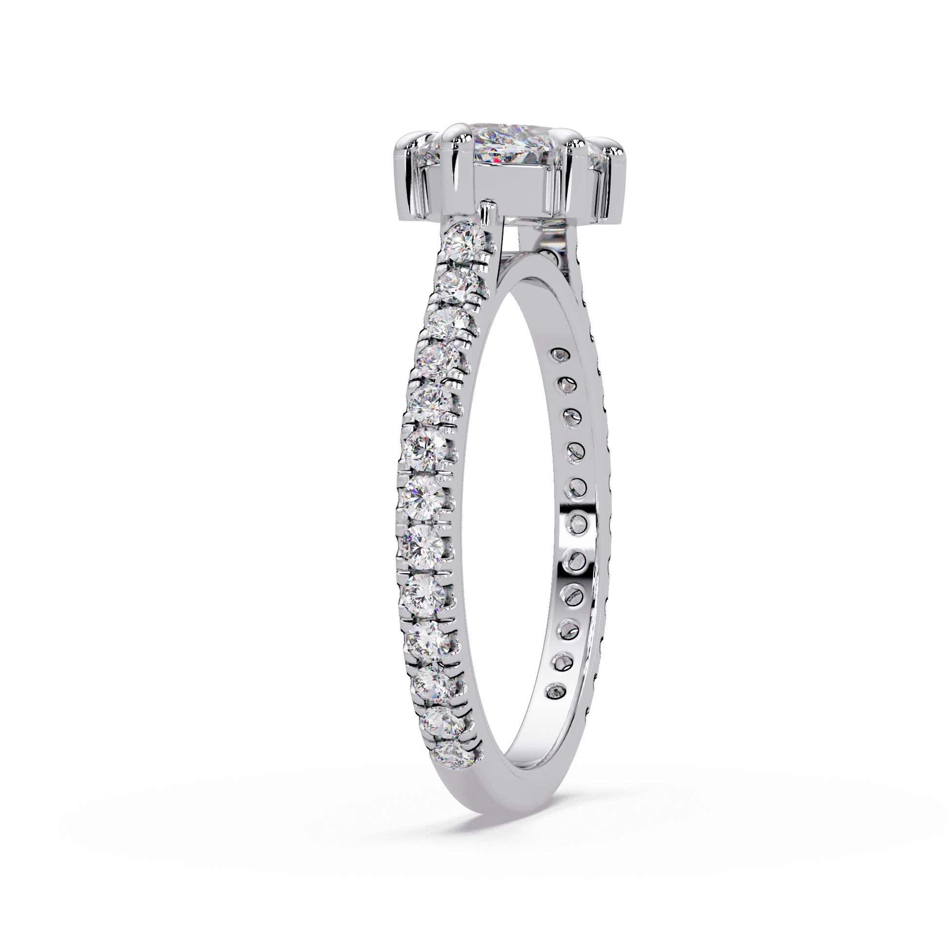 Marquise Cut Lab Grown Diamond Accented Ring