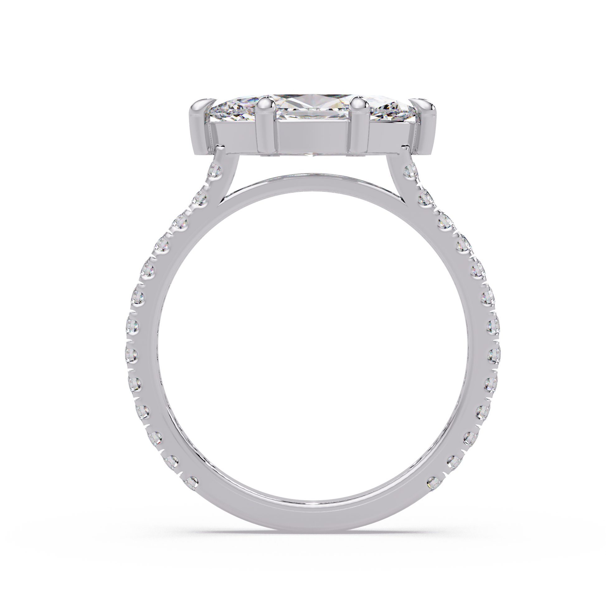 Marquise Cut Lab Grown Diamond Accented Ring