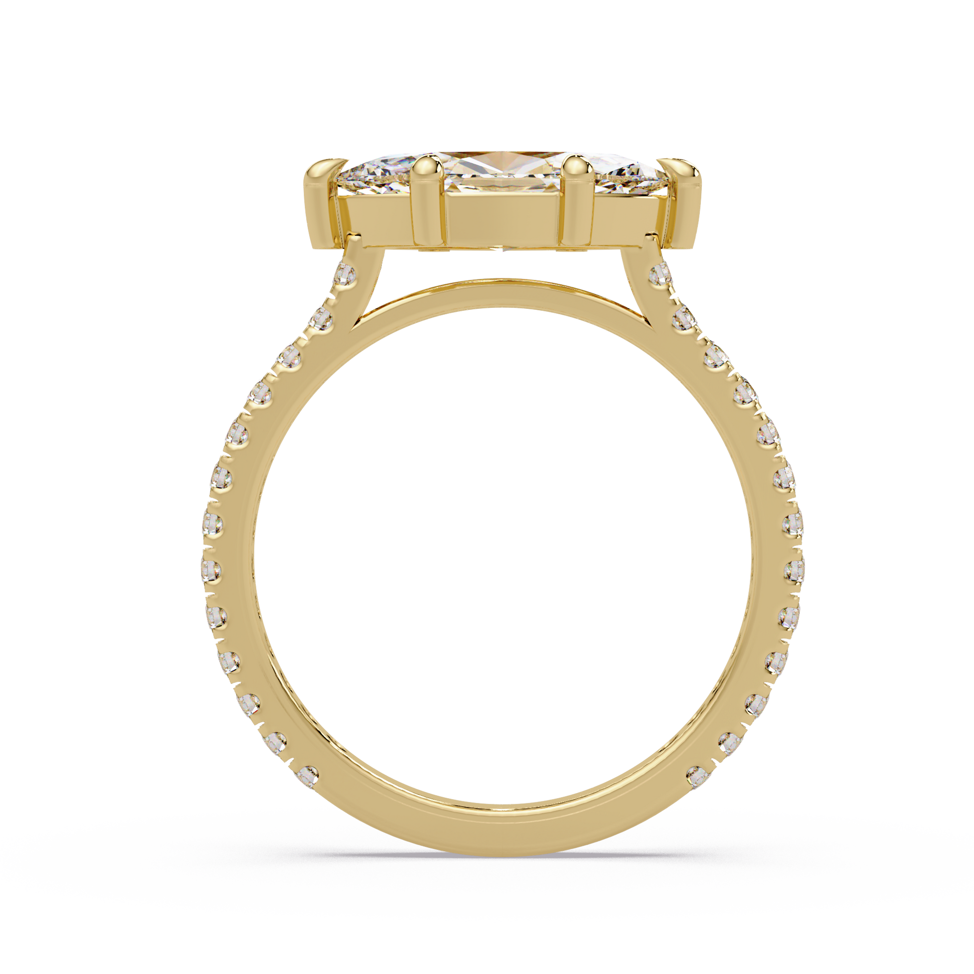 Marquise Cut Lab Grown Diamond Accented Ring