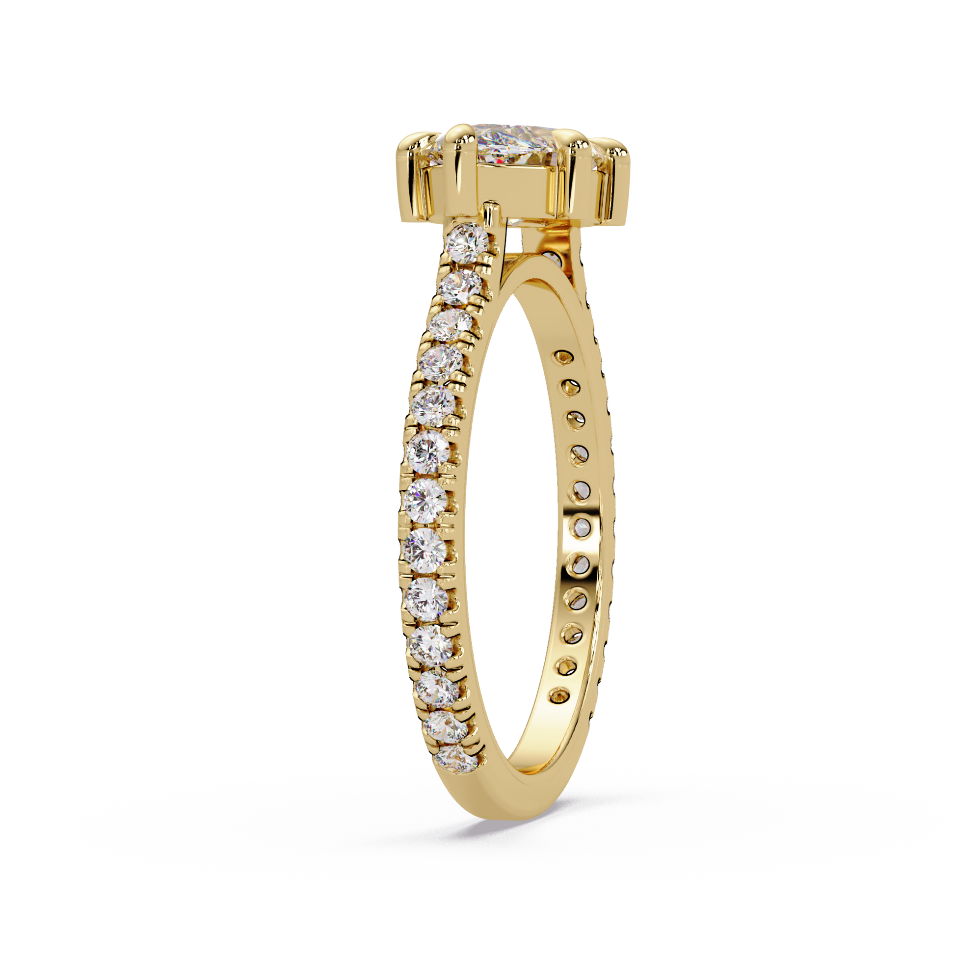 Marquise Cut Lab Grown Diamond Accented Ring