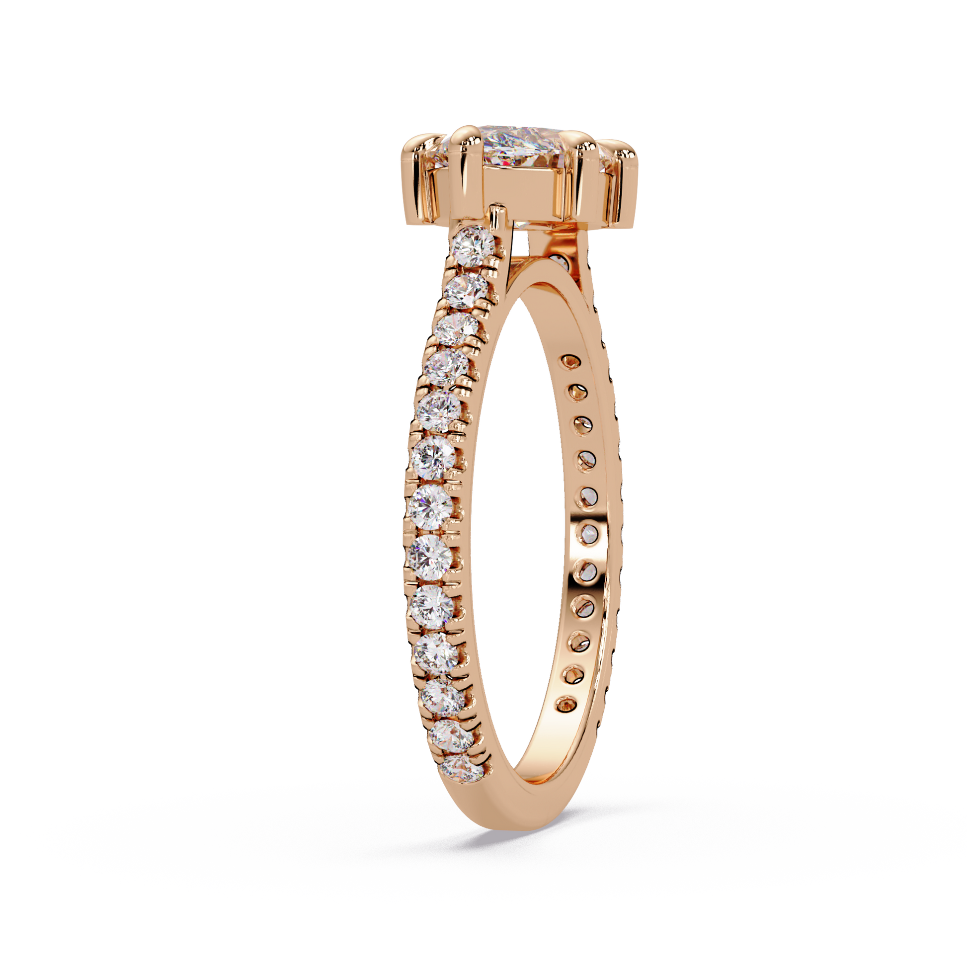 Marquise Cut Lab Grown Diamond Accented Ring