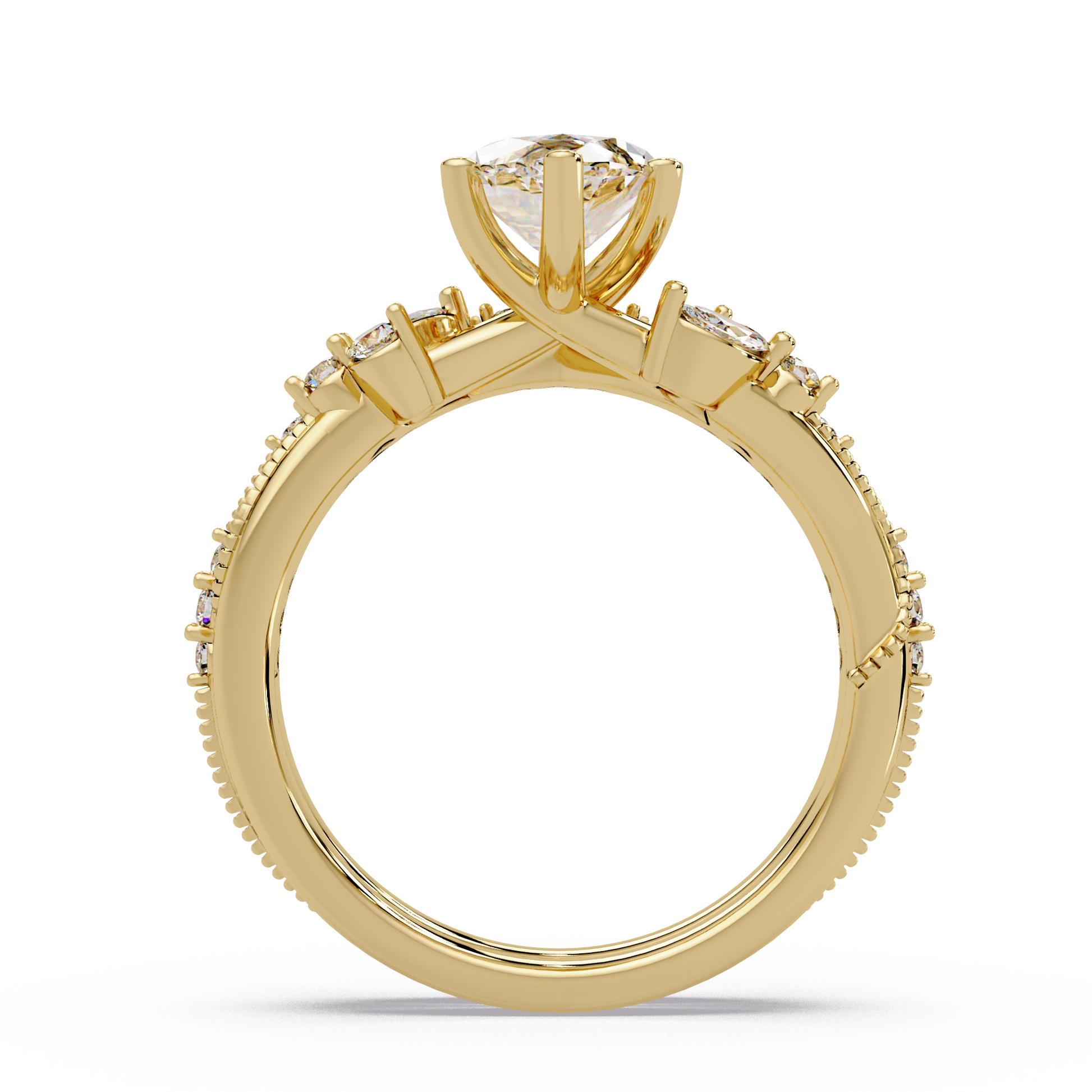 Marquise Cut Lab Grown Diamond Engagement Ring