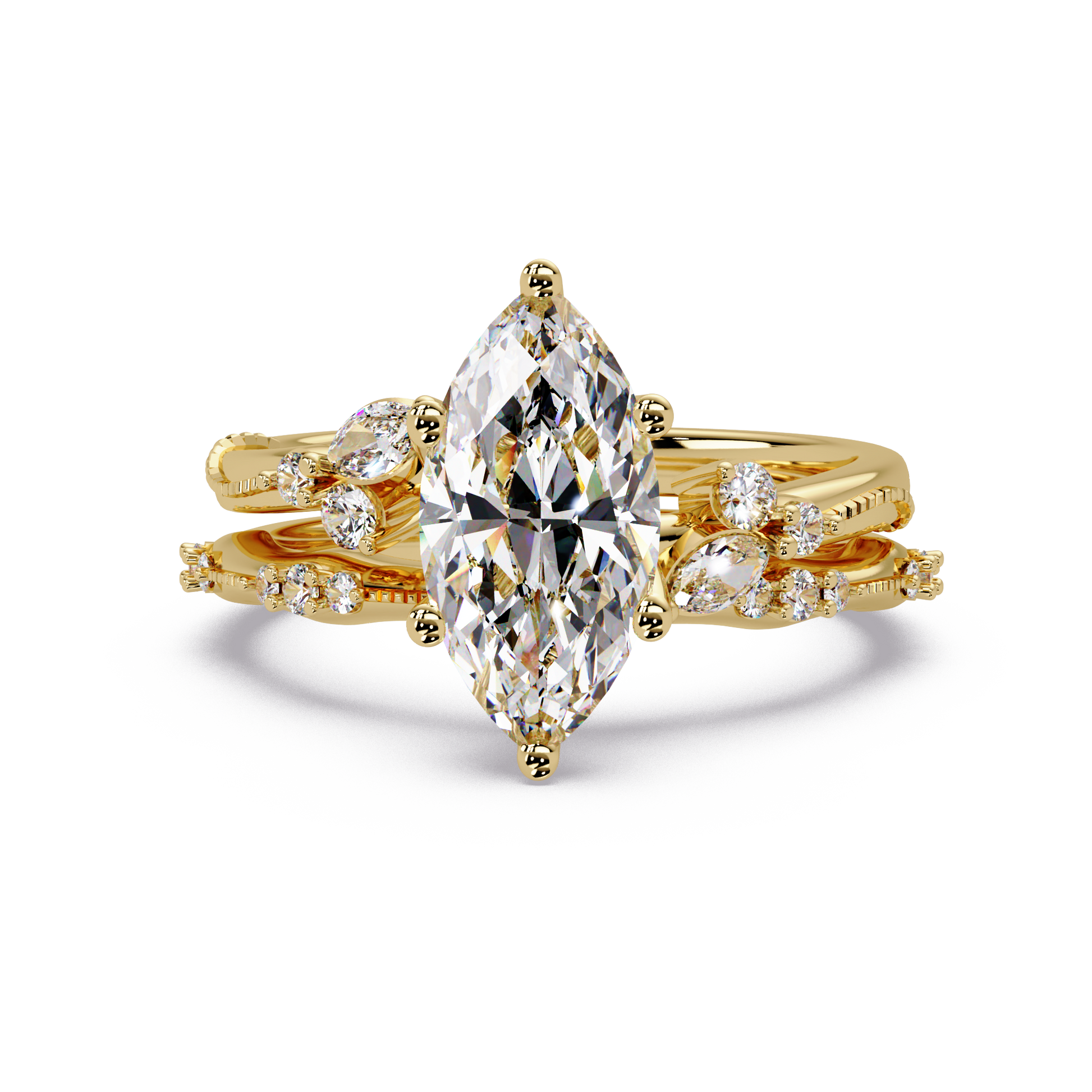 Marquise Cut Lab Grown Diamond Engagement Ring