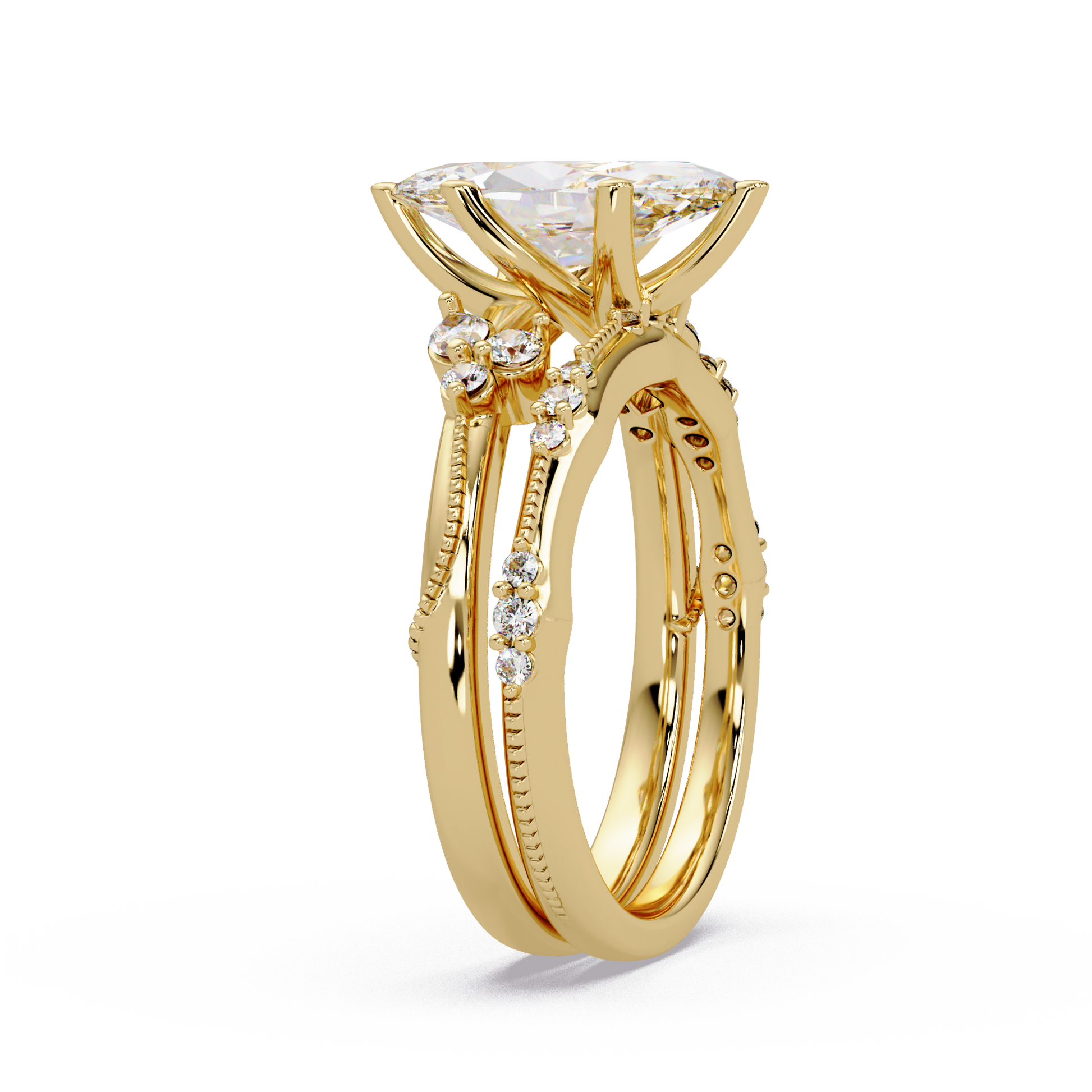 Marquise Cut Lab Grown Diamond Engagement Ring