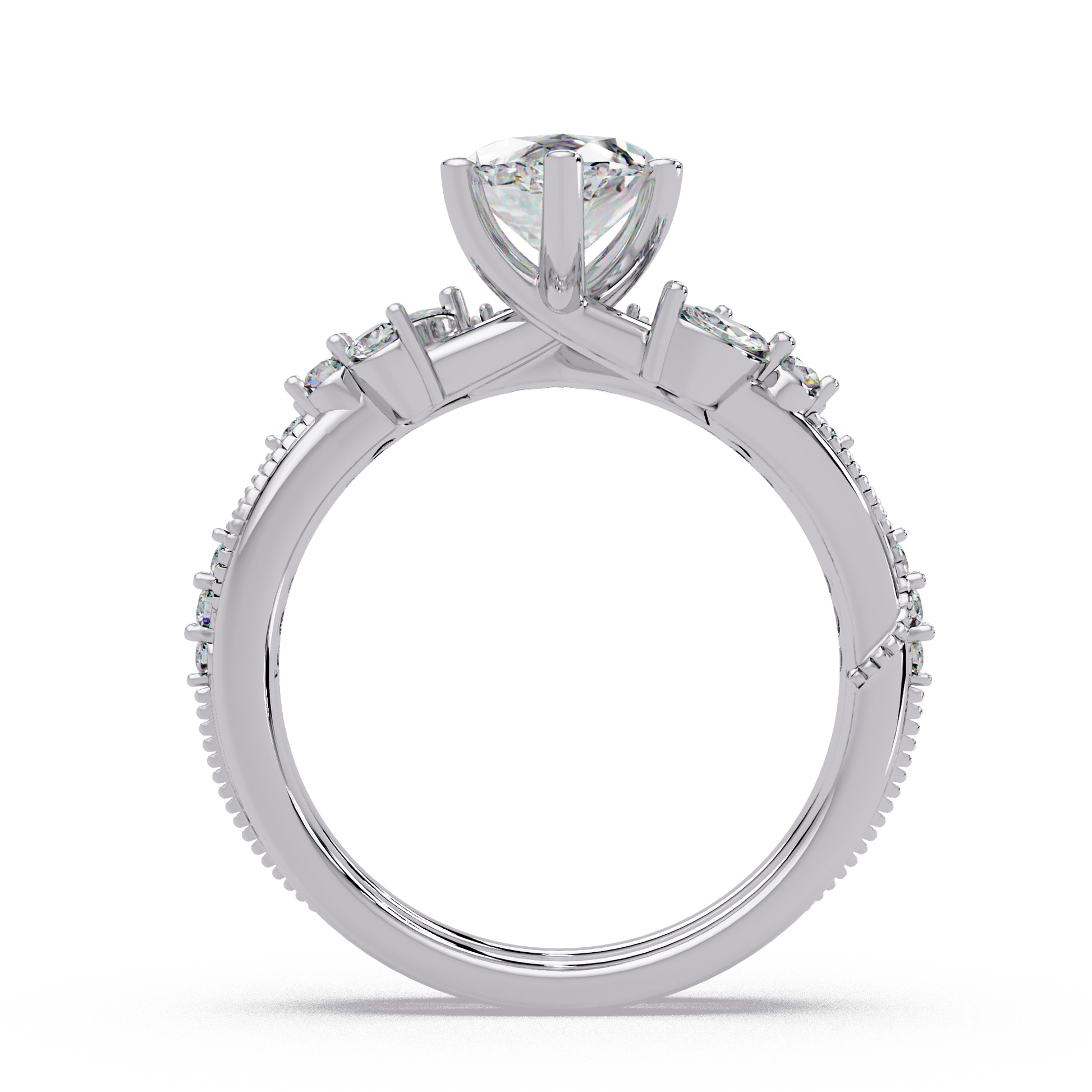 Marquise Cut Lab Grown Diamond Engagement Ring
