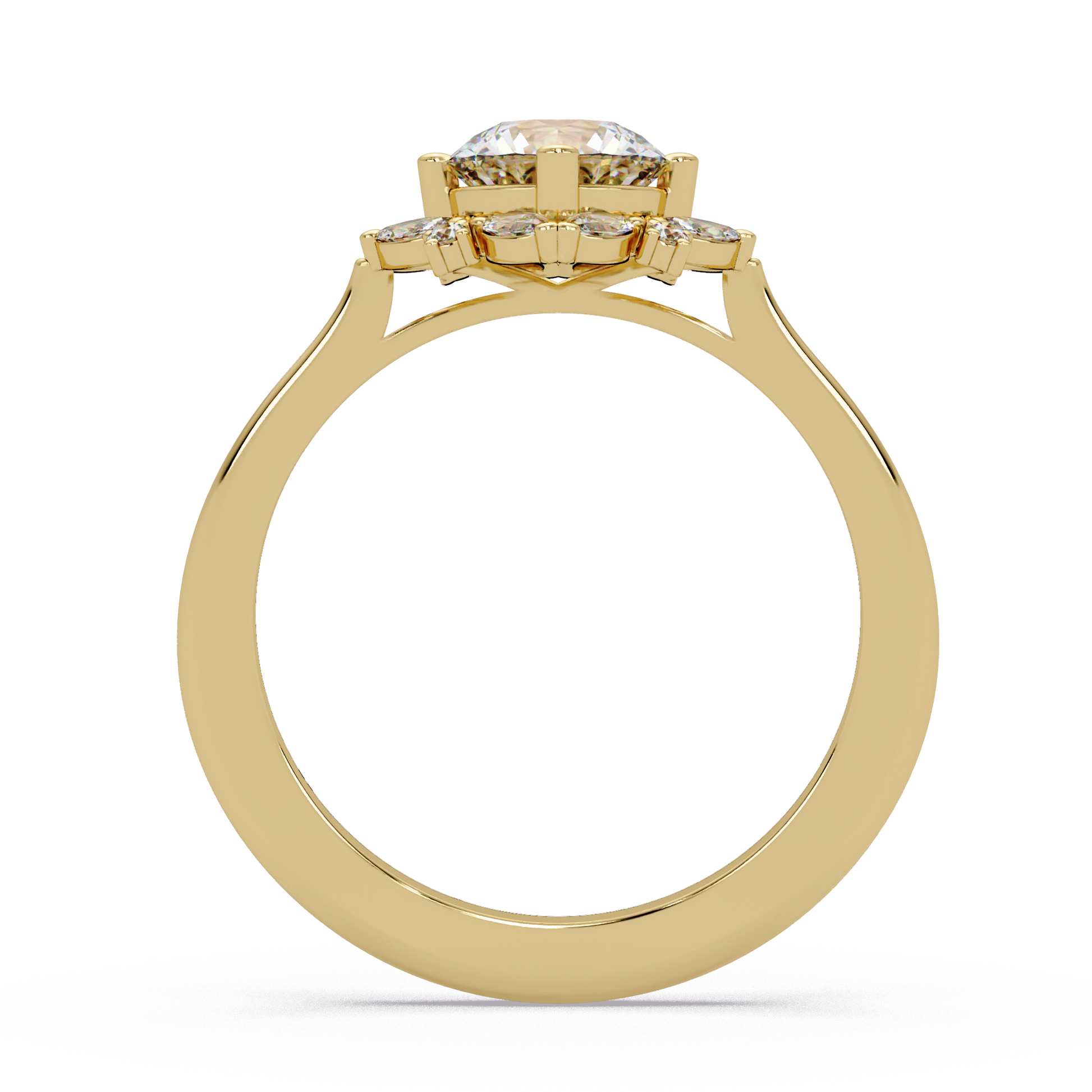 Round Cut Lab Grown Diamond Engagement Ring
