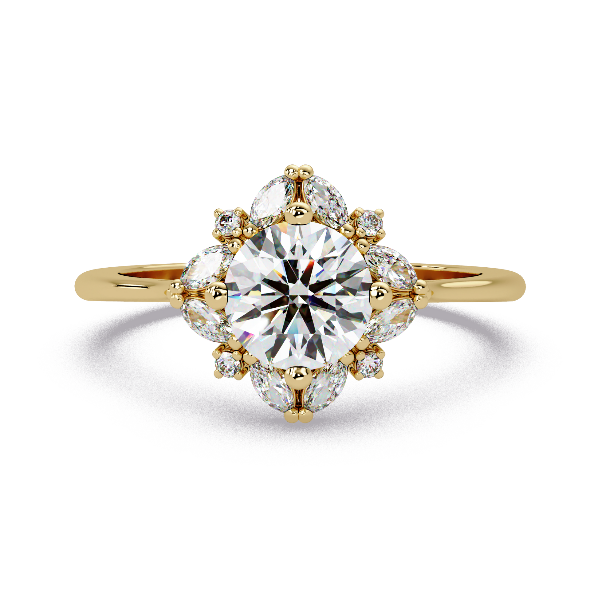 Round Cut Lab Grown Diamond Engagement Ring