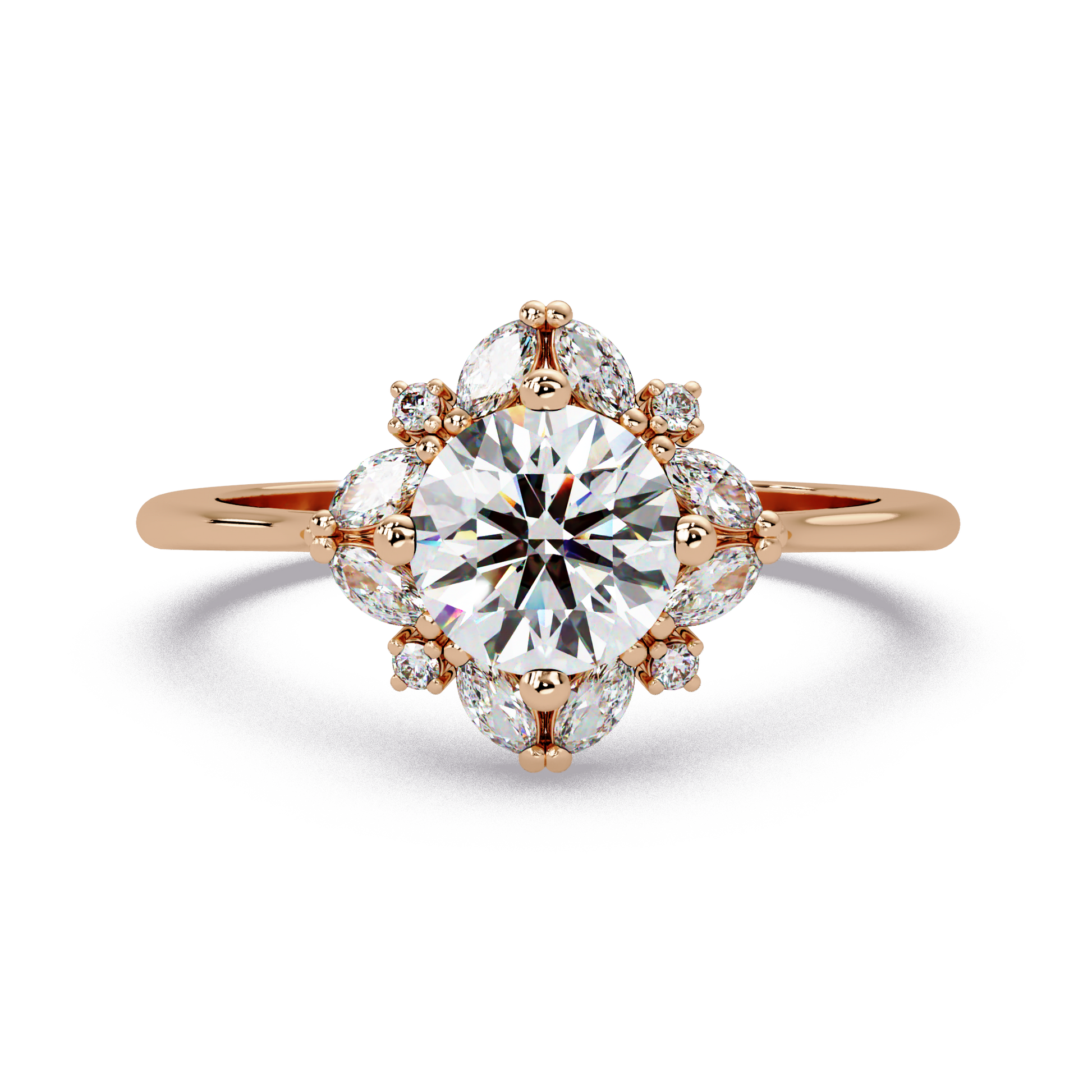 Round Cut Lab Grown Diamond Engagement Ring