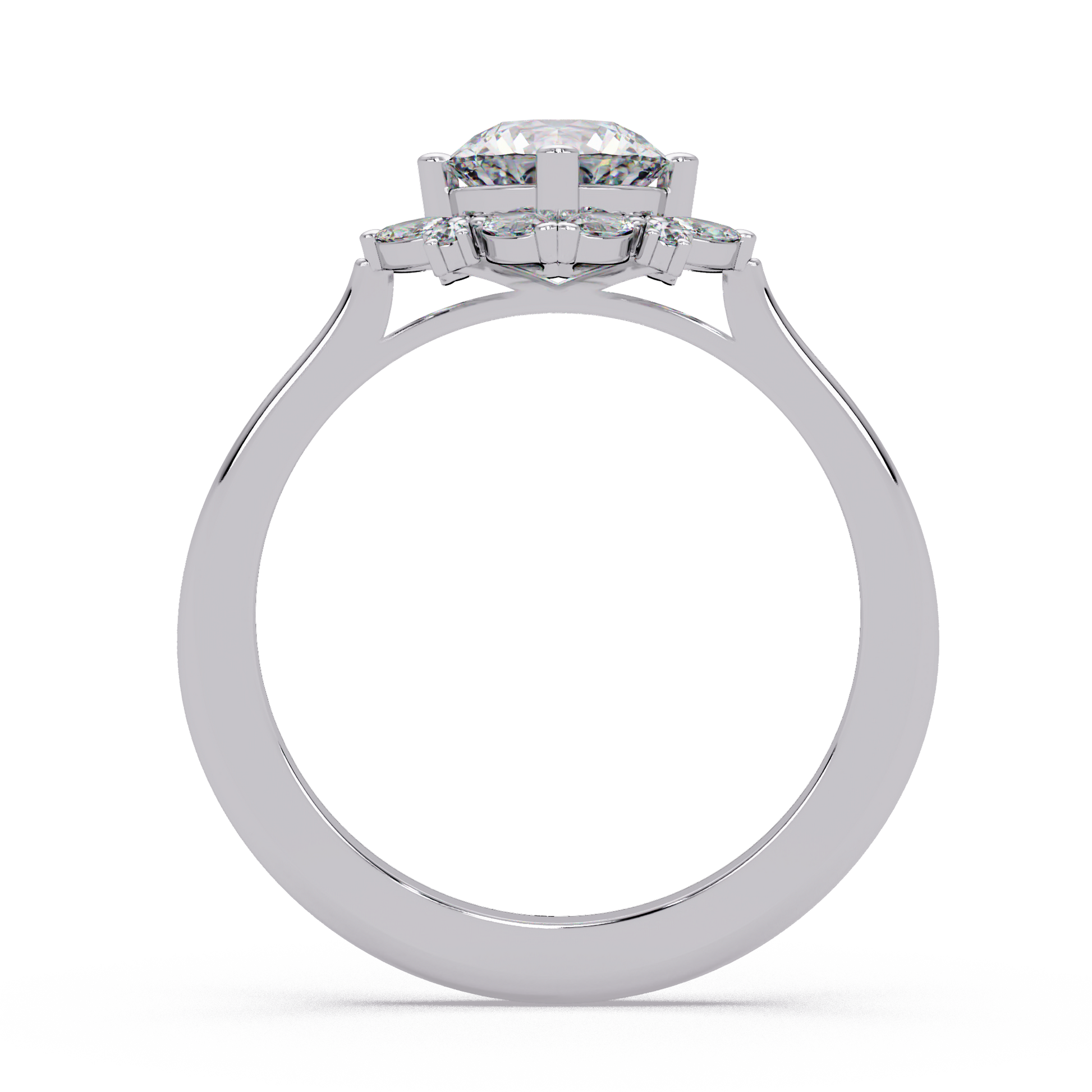 Round Cut Lab Grown Diamond Engagement Ring