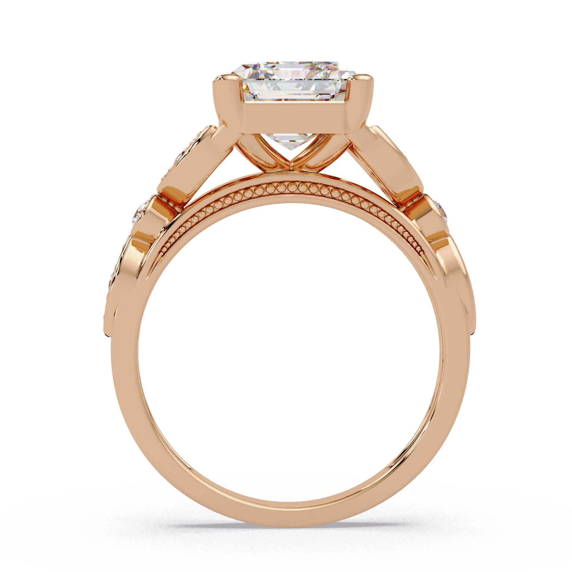Emerald Cut Lab Grown Diamond Engagement Ring