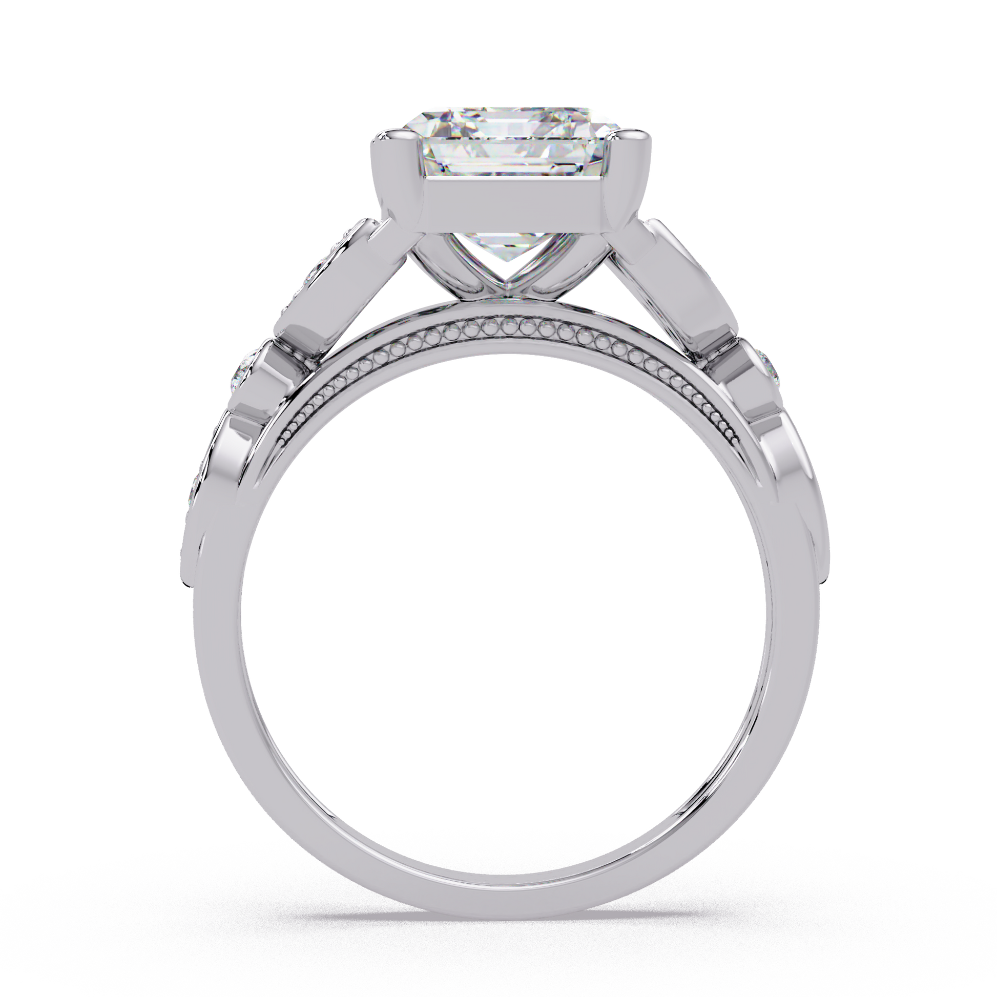 Emerald Cut Lab Grown Diamond Engagement Ring