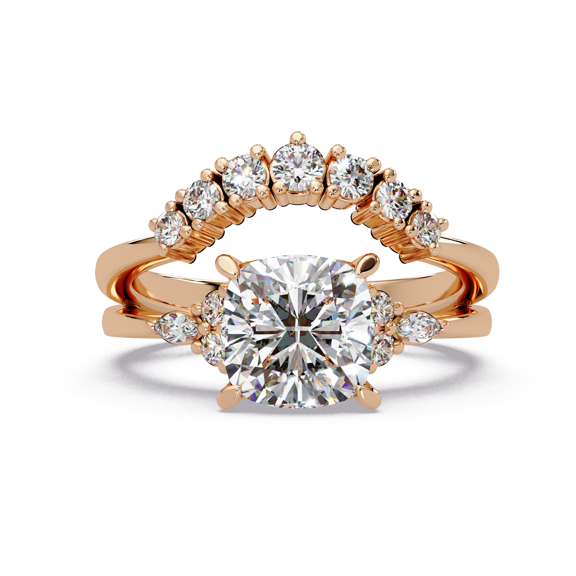 Cushion Cut Lab Grown Diamond Engagement Ring