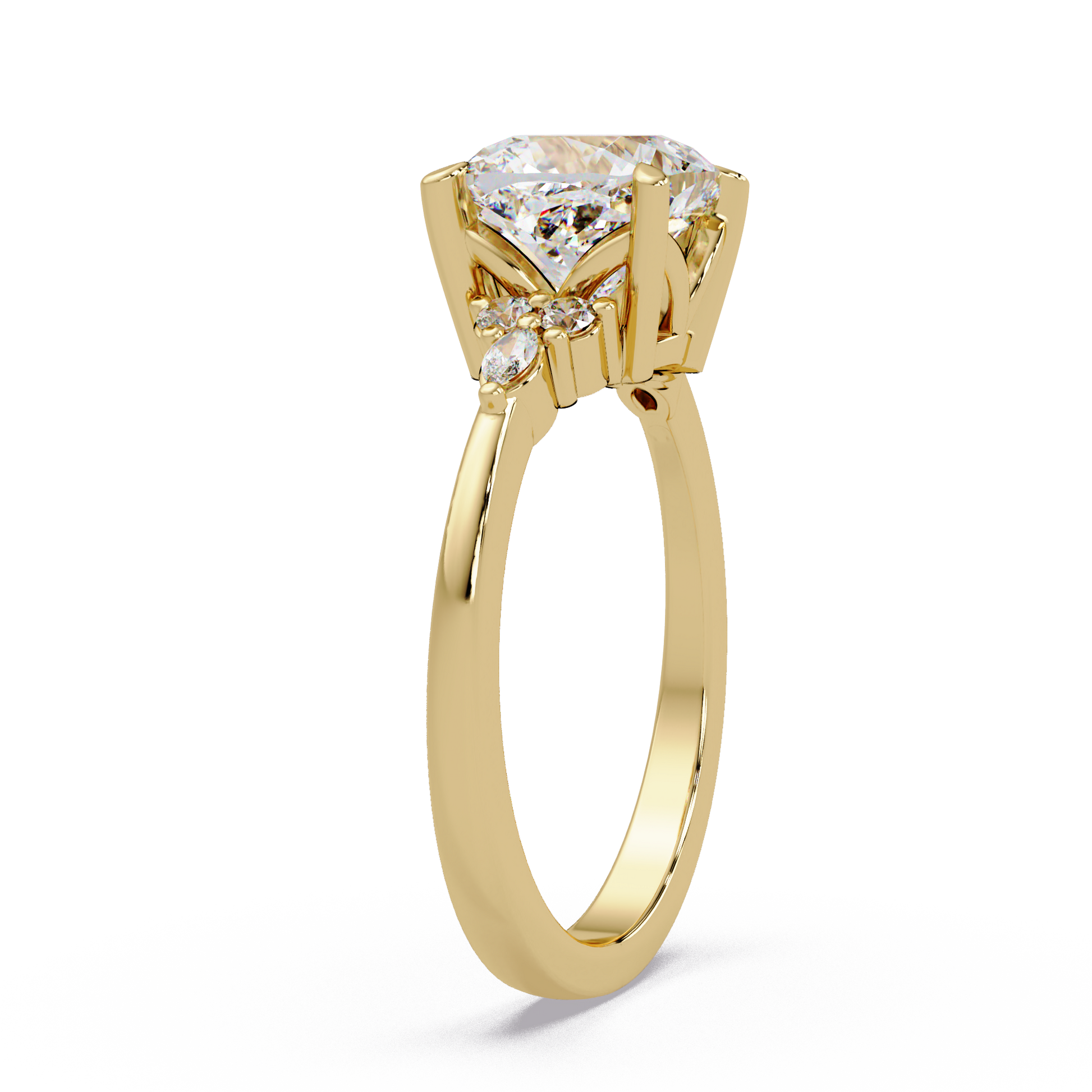 Cushion Cut Lab Grown Diamond Engagement Ring