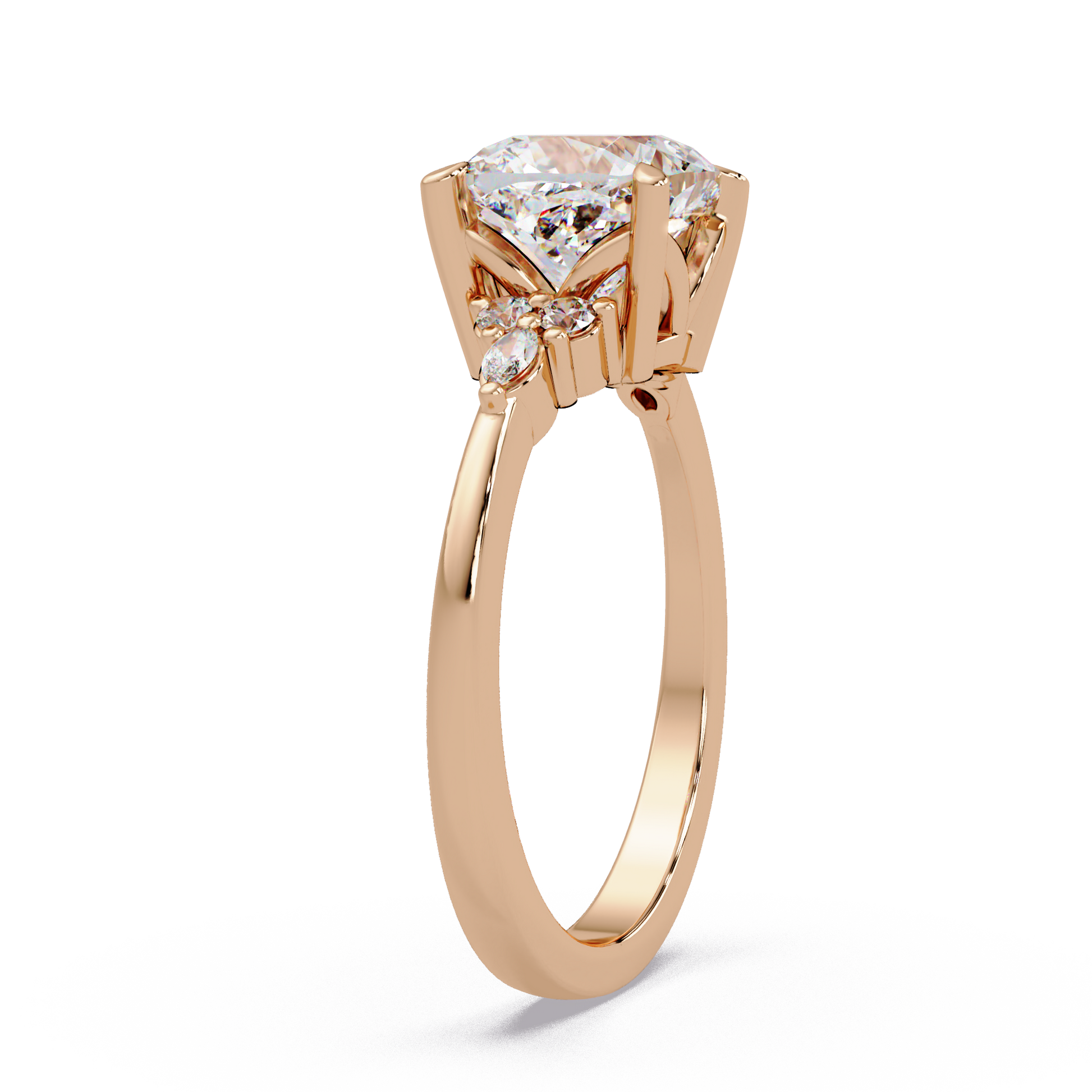 Cushion Cut Lab Grown Diamond Engagement Ring