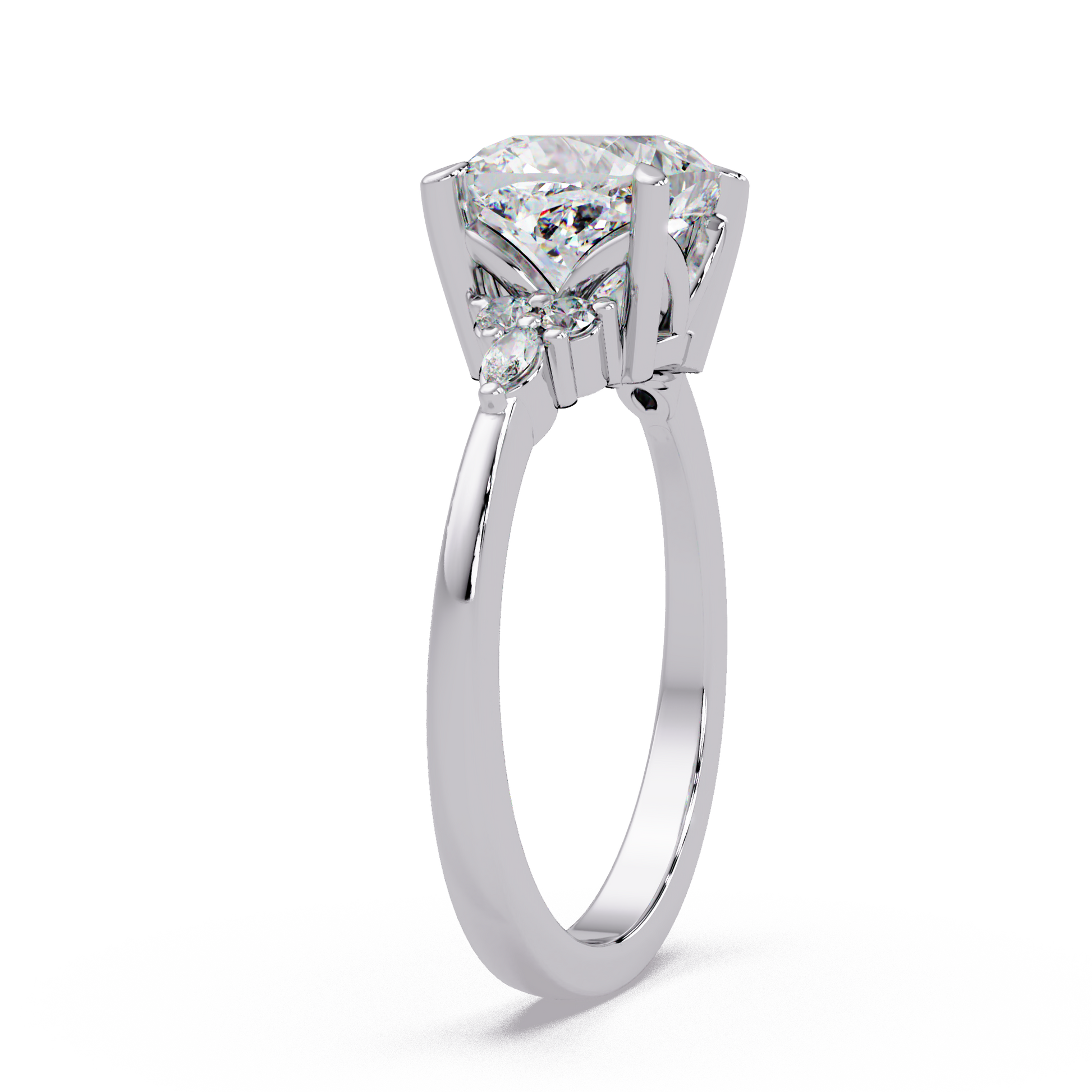 Cushion Cut Lab Grown Diamond Engagement Ring