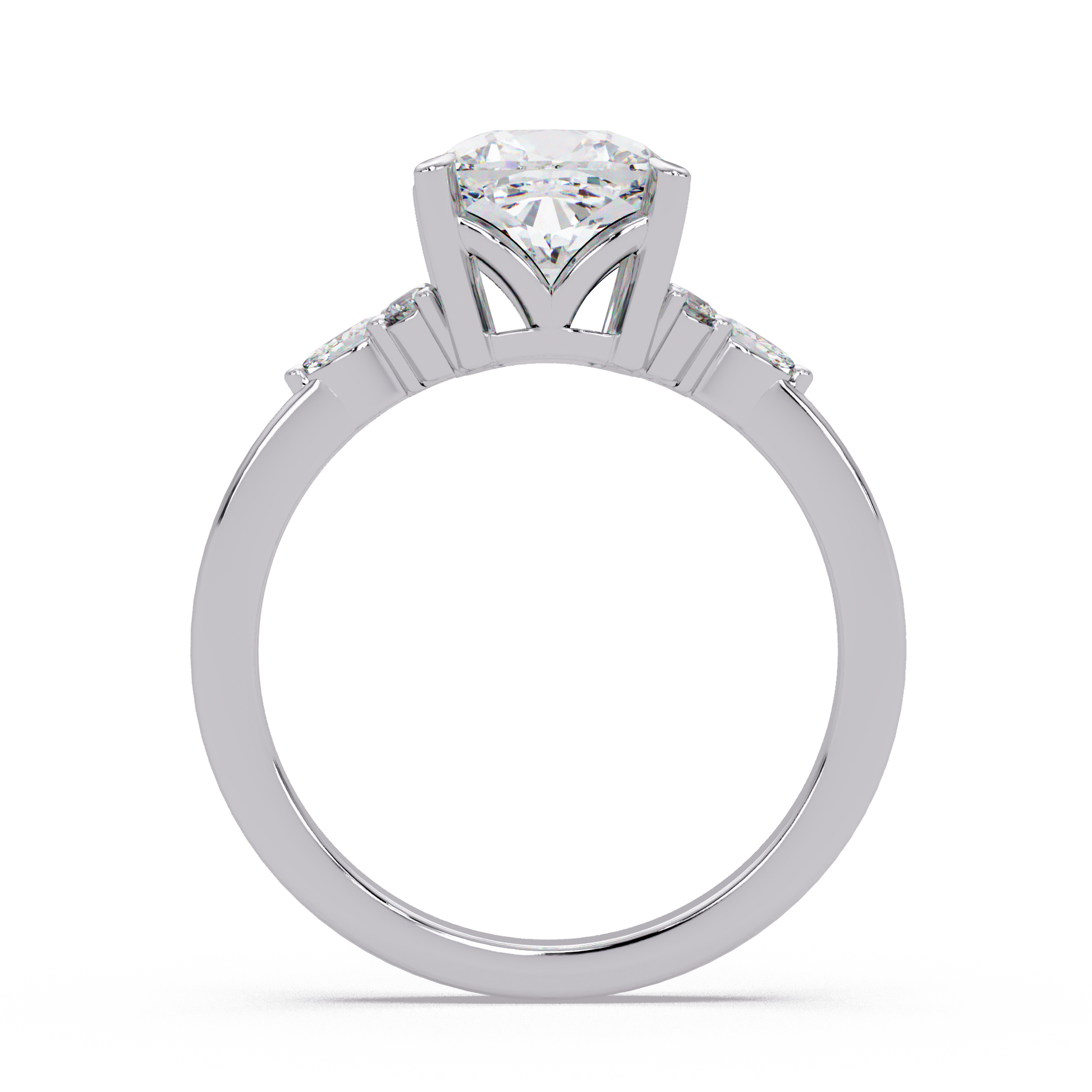 Cushion Cut Lab Grown Diamond Engagement Ring