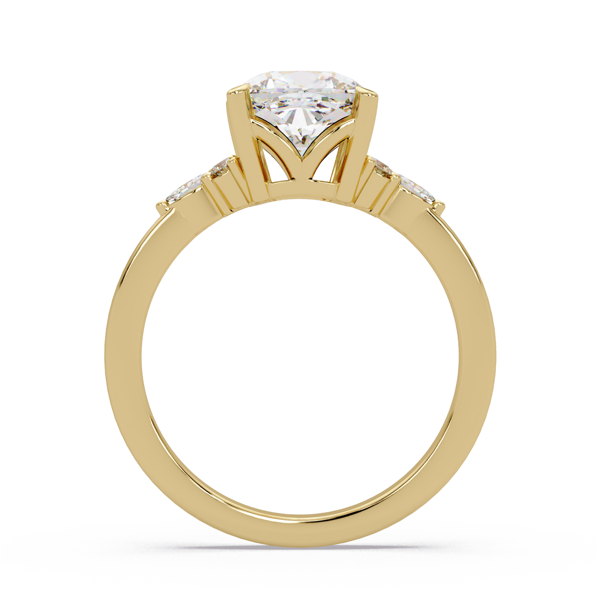 Cushion Cut Lab Grown Diamond Engagement Ring