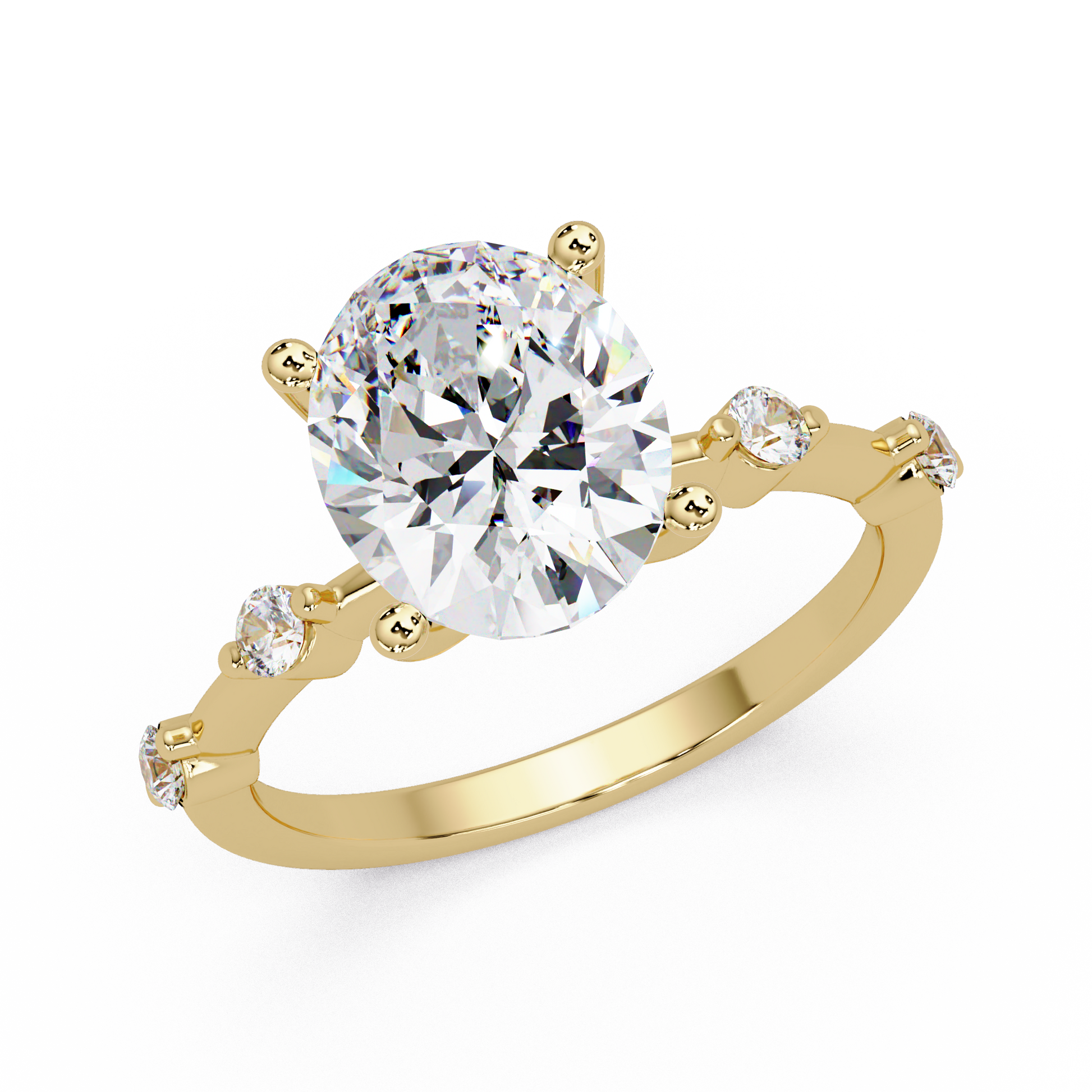 Oval Cut Lab Grown Diamond Engagement Ring