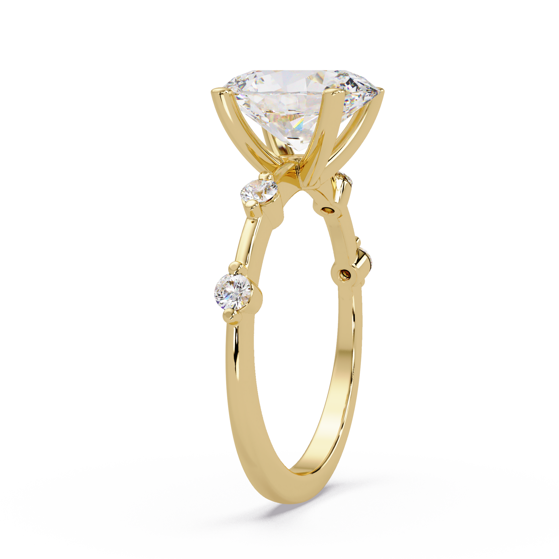 Oval Cut Lab Grown Diamond Engagement Ring