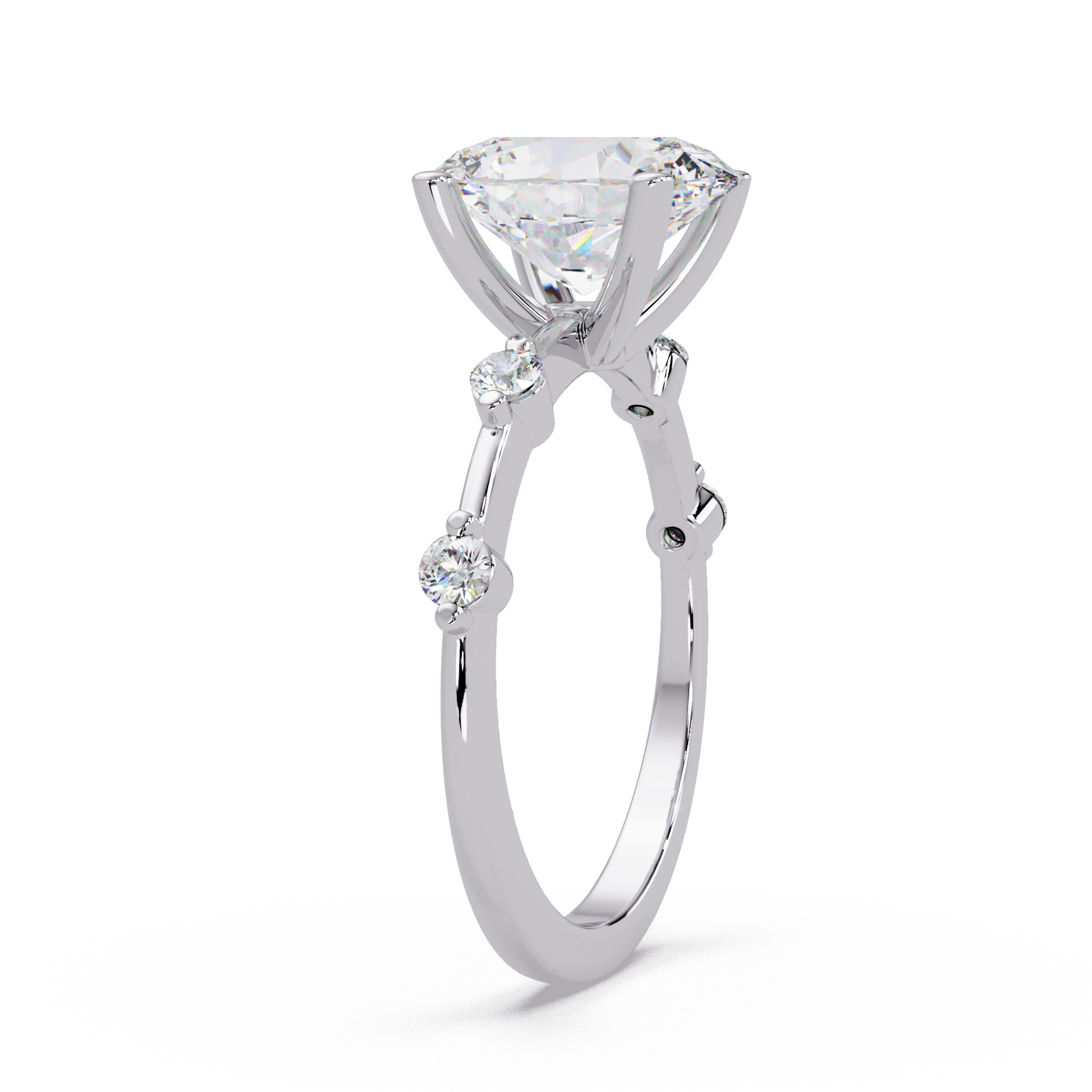 Oval Cut Lab Grown Diamond Engagement Ring