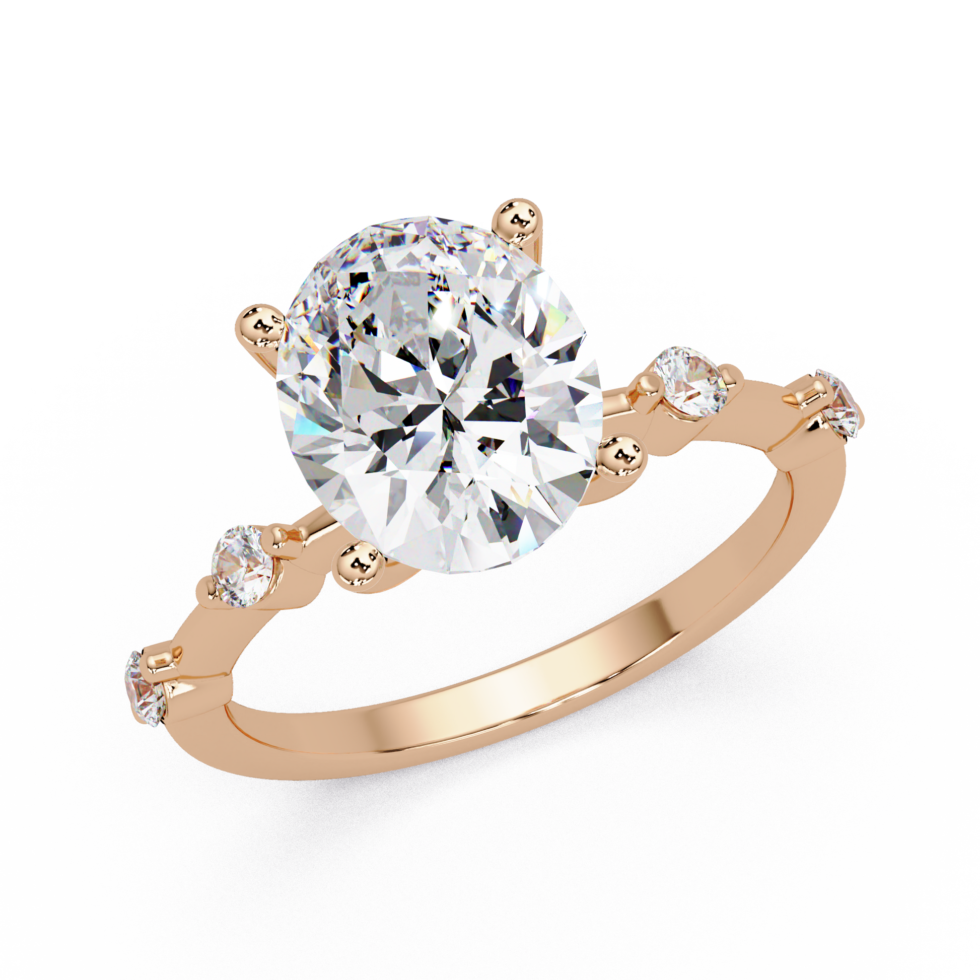 Oval Cut Lab Grown Diamond Engagement Ring