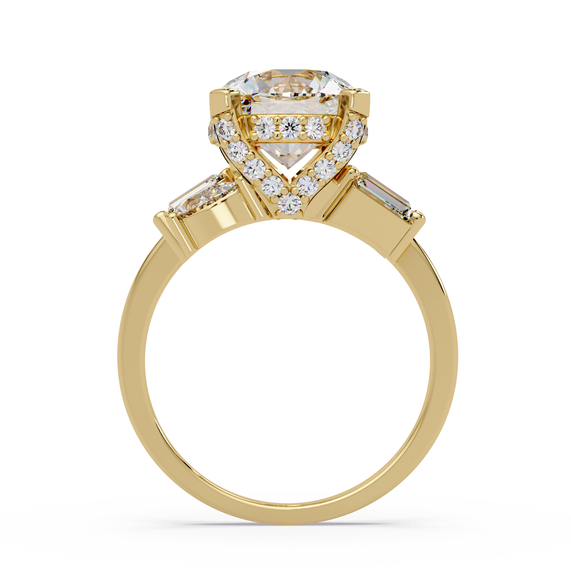 Round Cut Lab Grown Diamond Engagement Ring