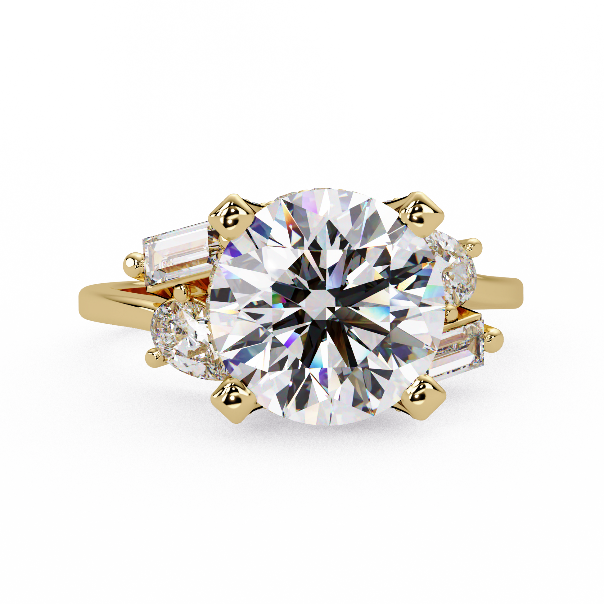 Round Cut Lab Grown Diamond Engagement Ring