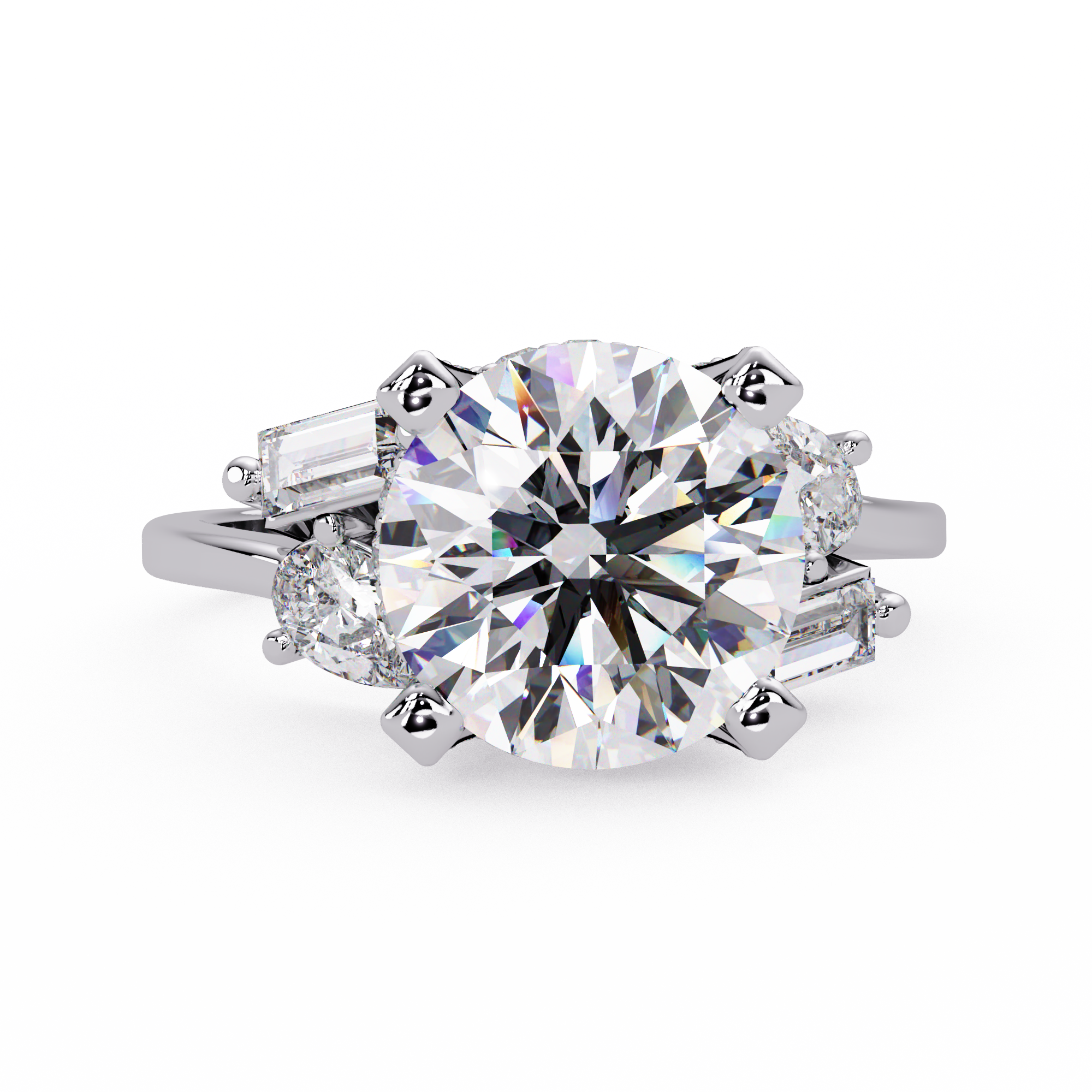 Round Cut Lab Grown Diamond Engagement Ring