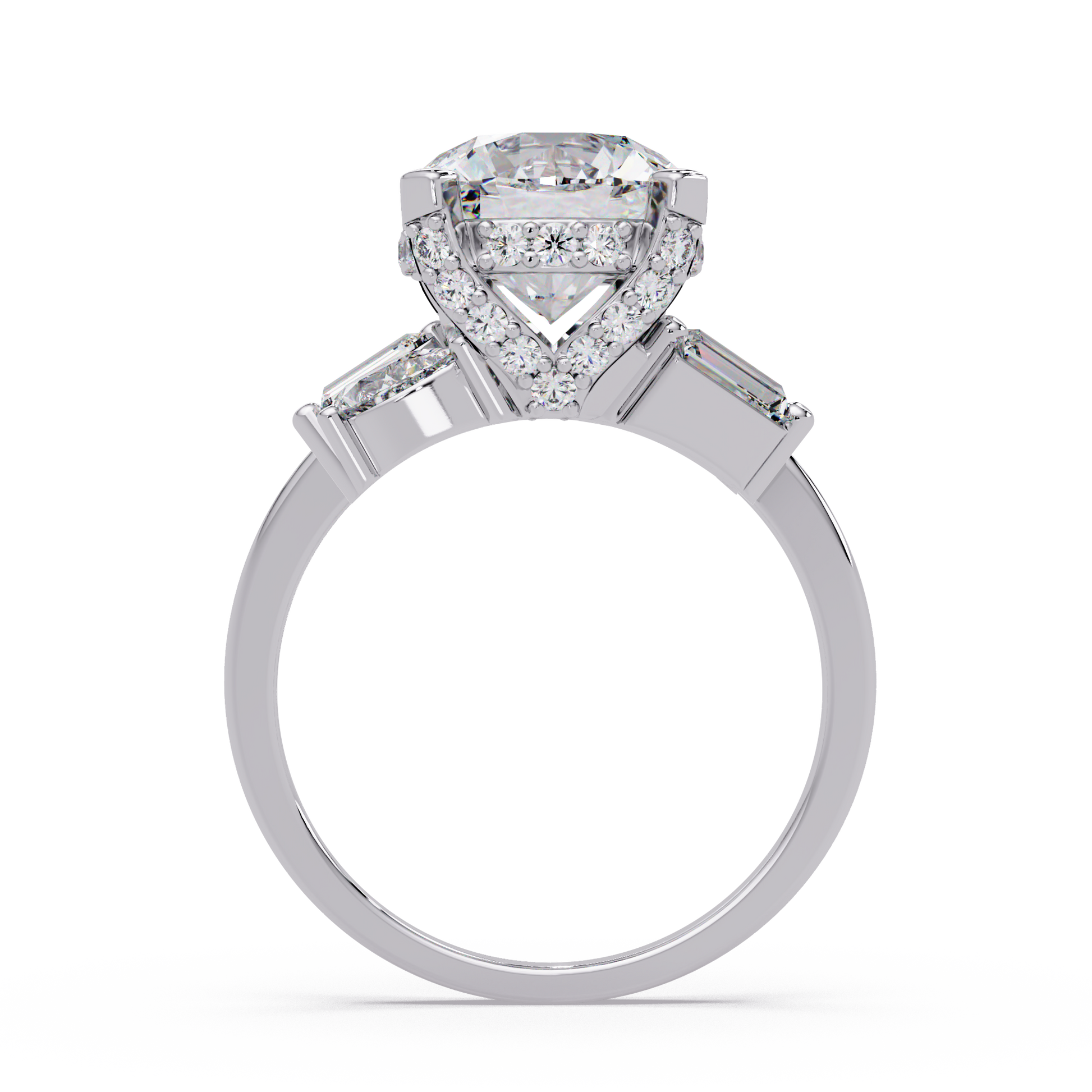 Round Cut Lab Grown Diamond Engagement Ring