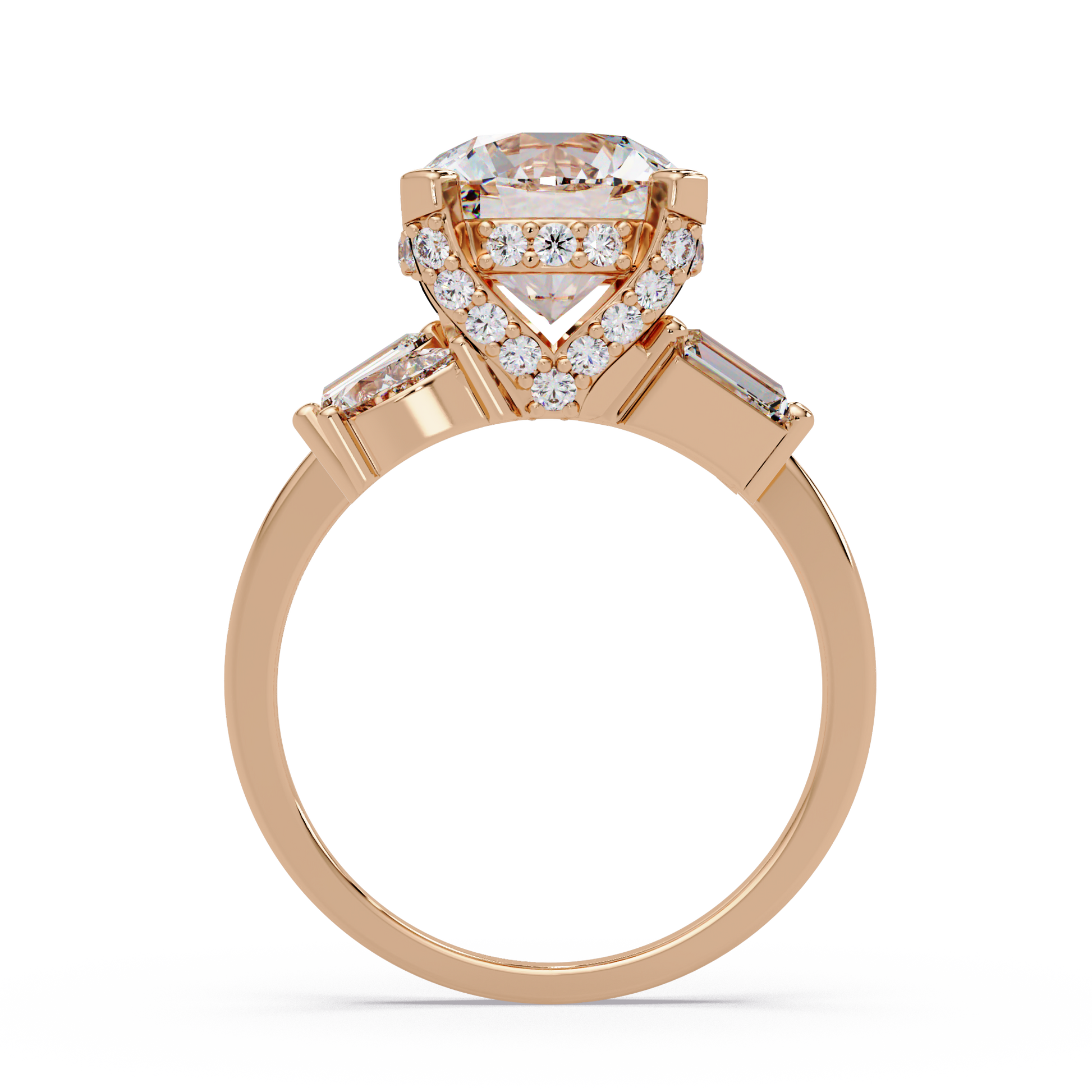 Round Cut Lab Grown Diamond Engagement Ring