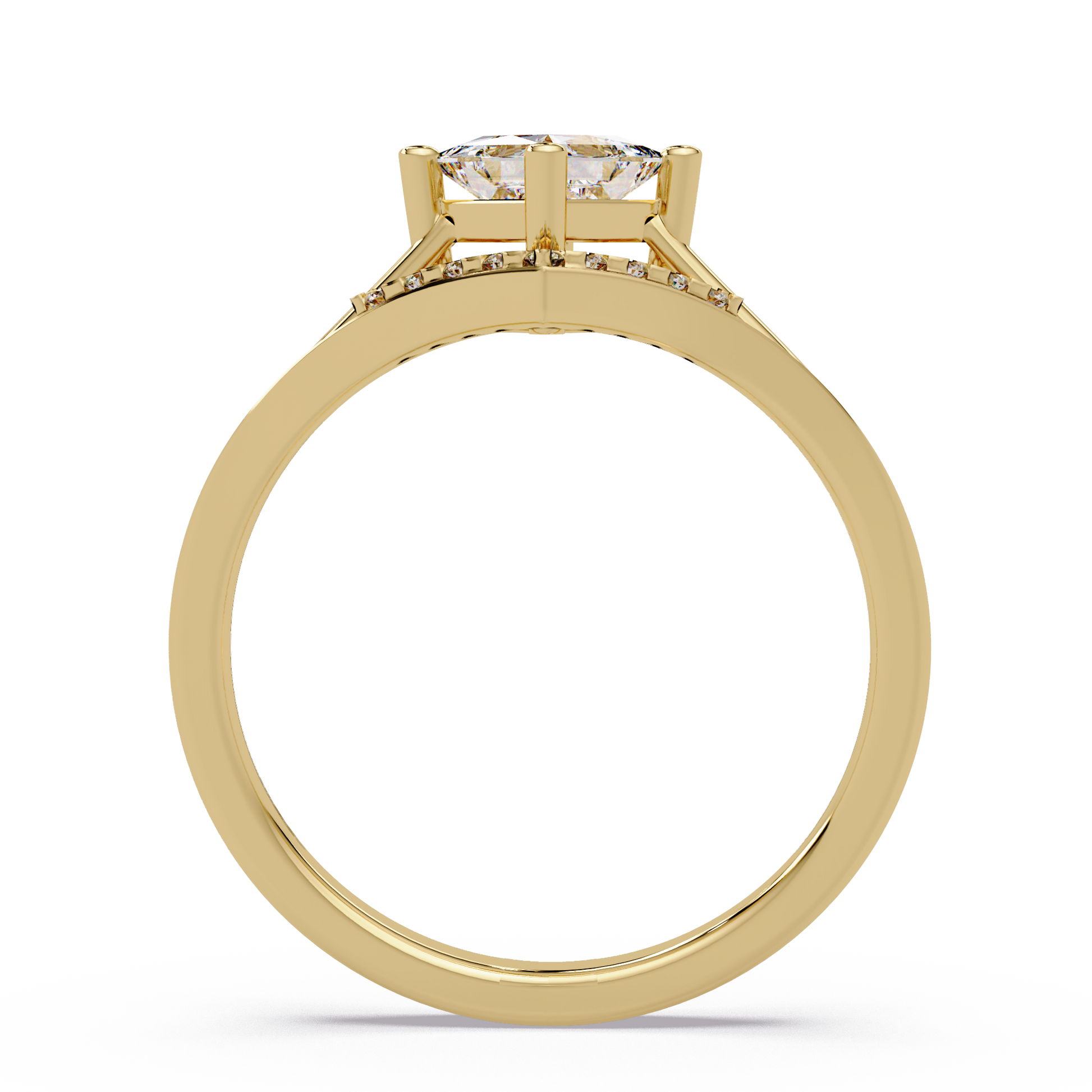 Princess Cut Lab Grown Diamond Engagement Ring